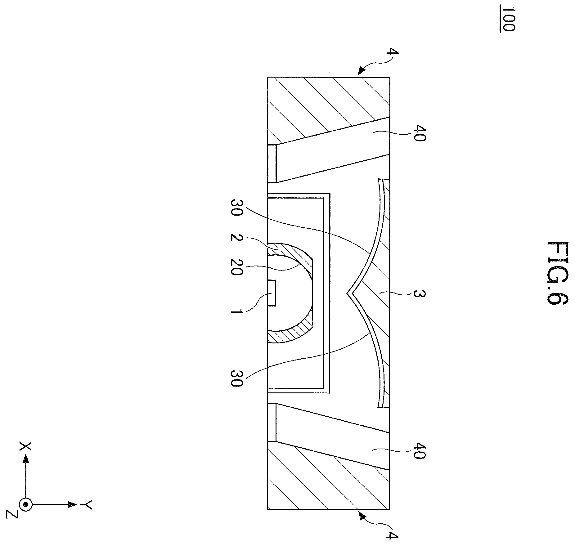 Patent US12504140 Figure 6 – Vehicle lamp