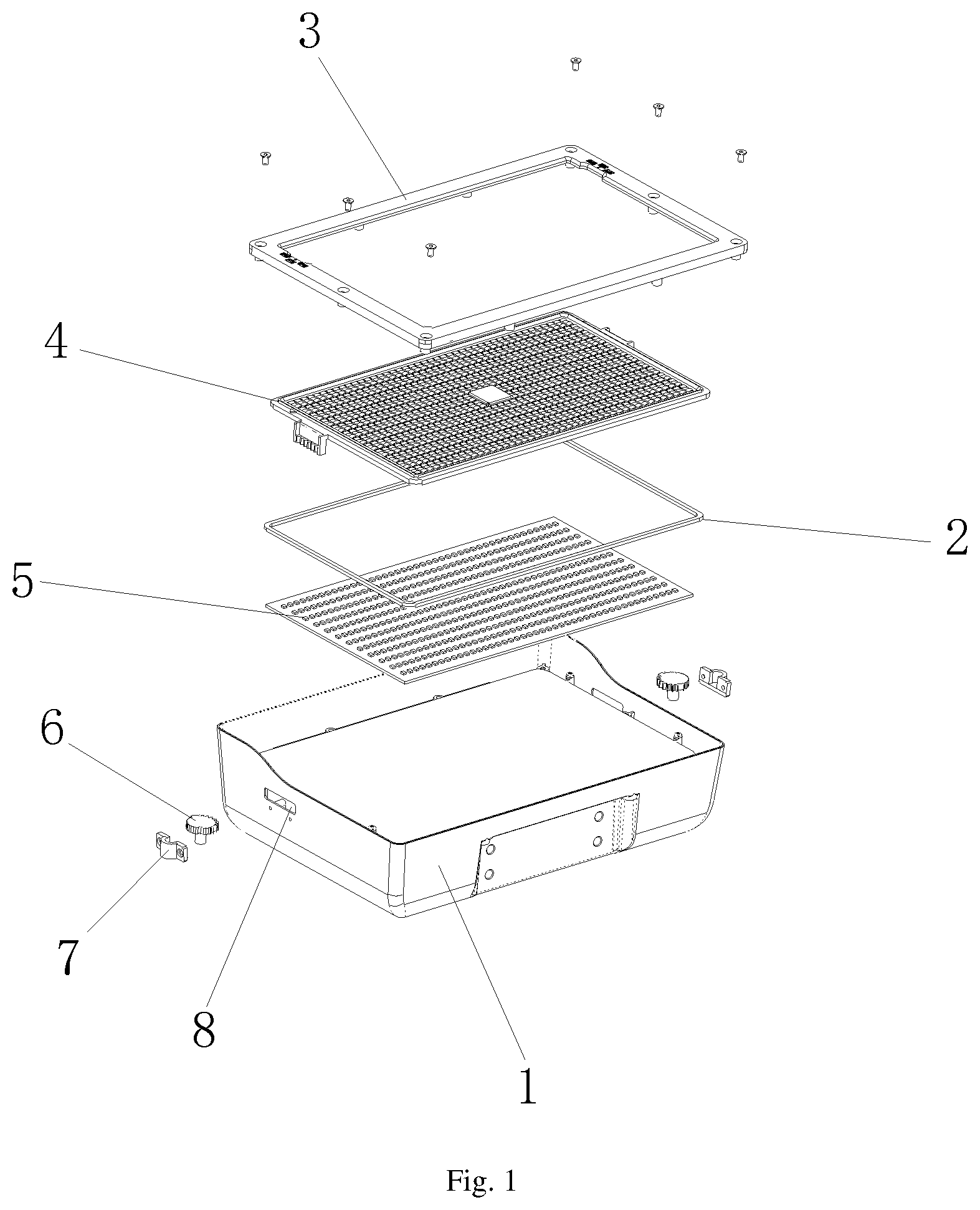 Patent US12504152 Figure 1 – Lamp with translationally adjustable lens
