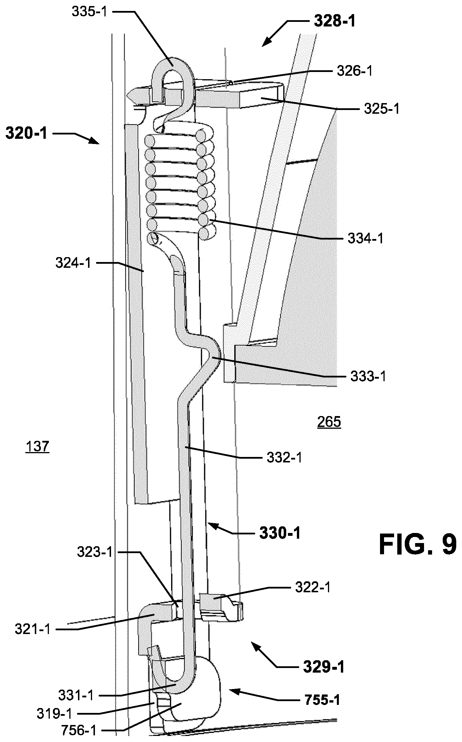 Patent US12504153 Figure 9 – Trim retention assemblies for recessed luminaires