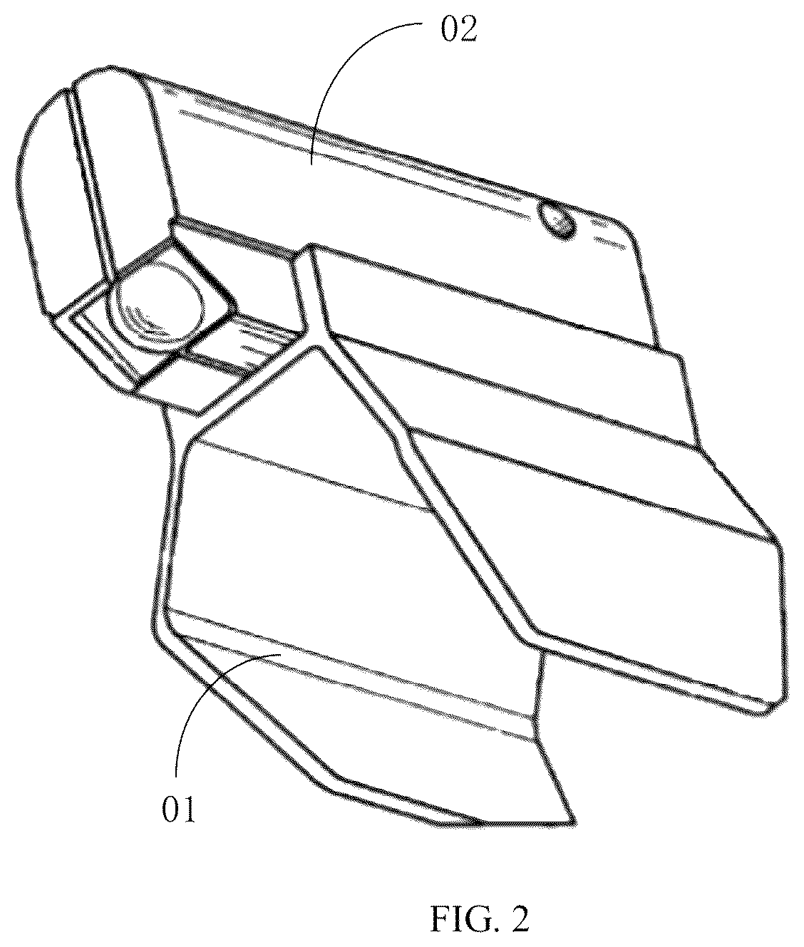 Patent US12504155 Figure 2 – Finger lamp structure