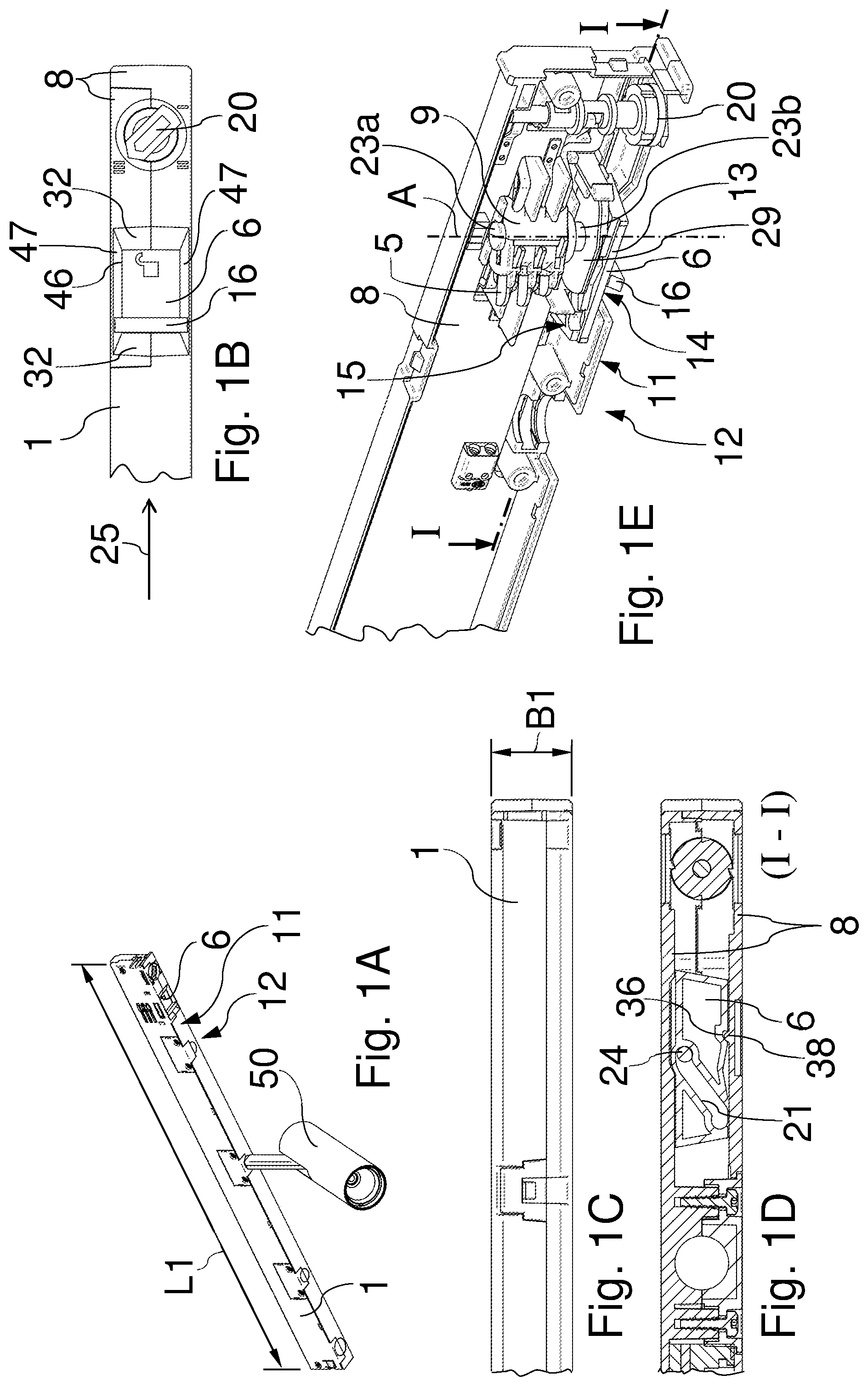 Patent US12504157 Figure 1 – Adapter for use in a track lighting system, and lighting arrangement