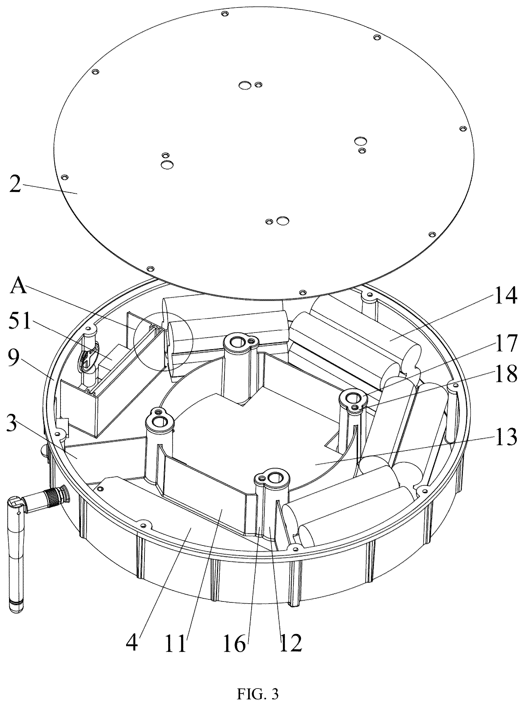 Patent US12504158 Figure 3 – Convenient-to-mount emergency power supply for UFO highbay light
