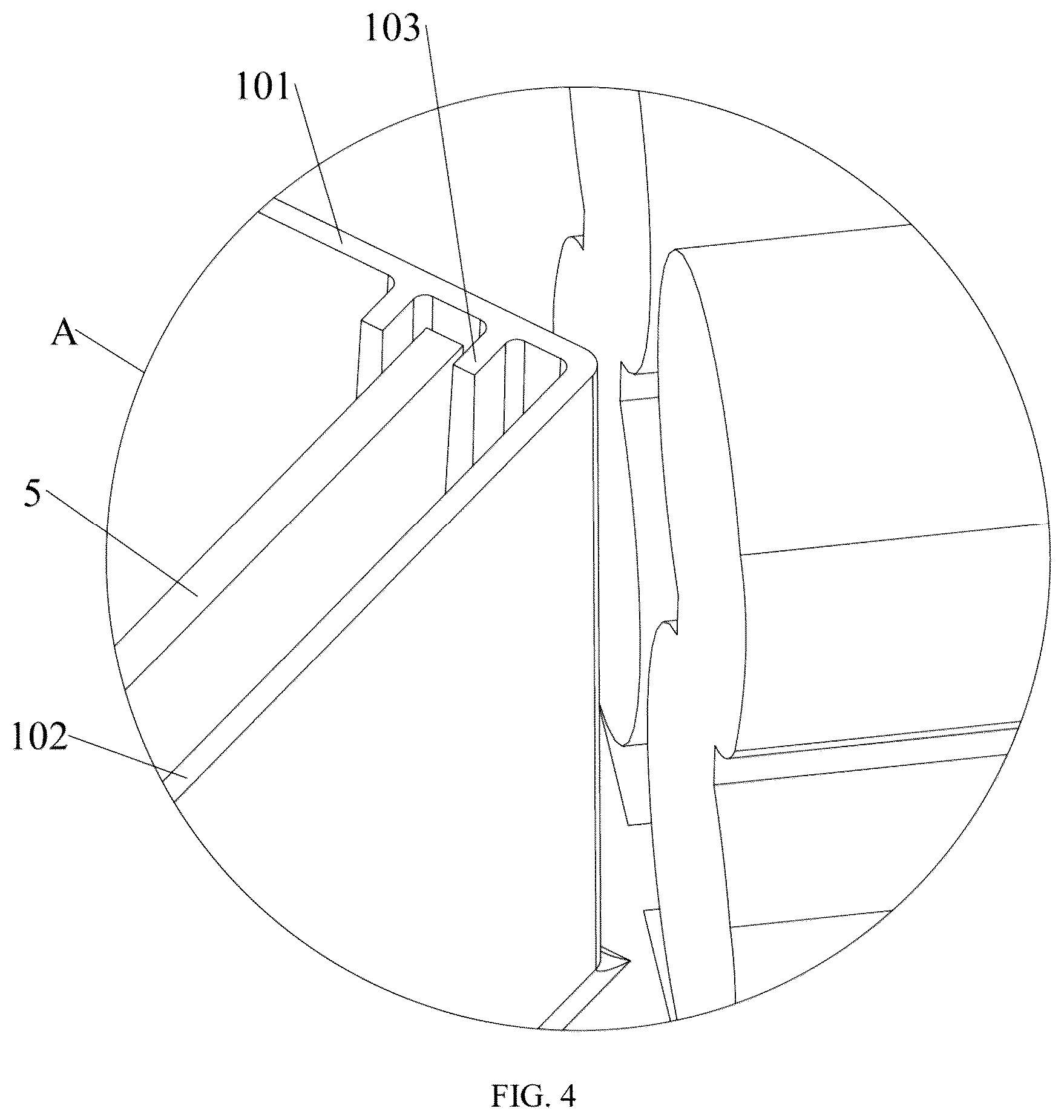 Patent US12504158 Figure 4 – Convenient-to-mount emergency power supply for UFO highbay light