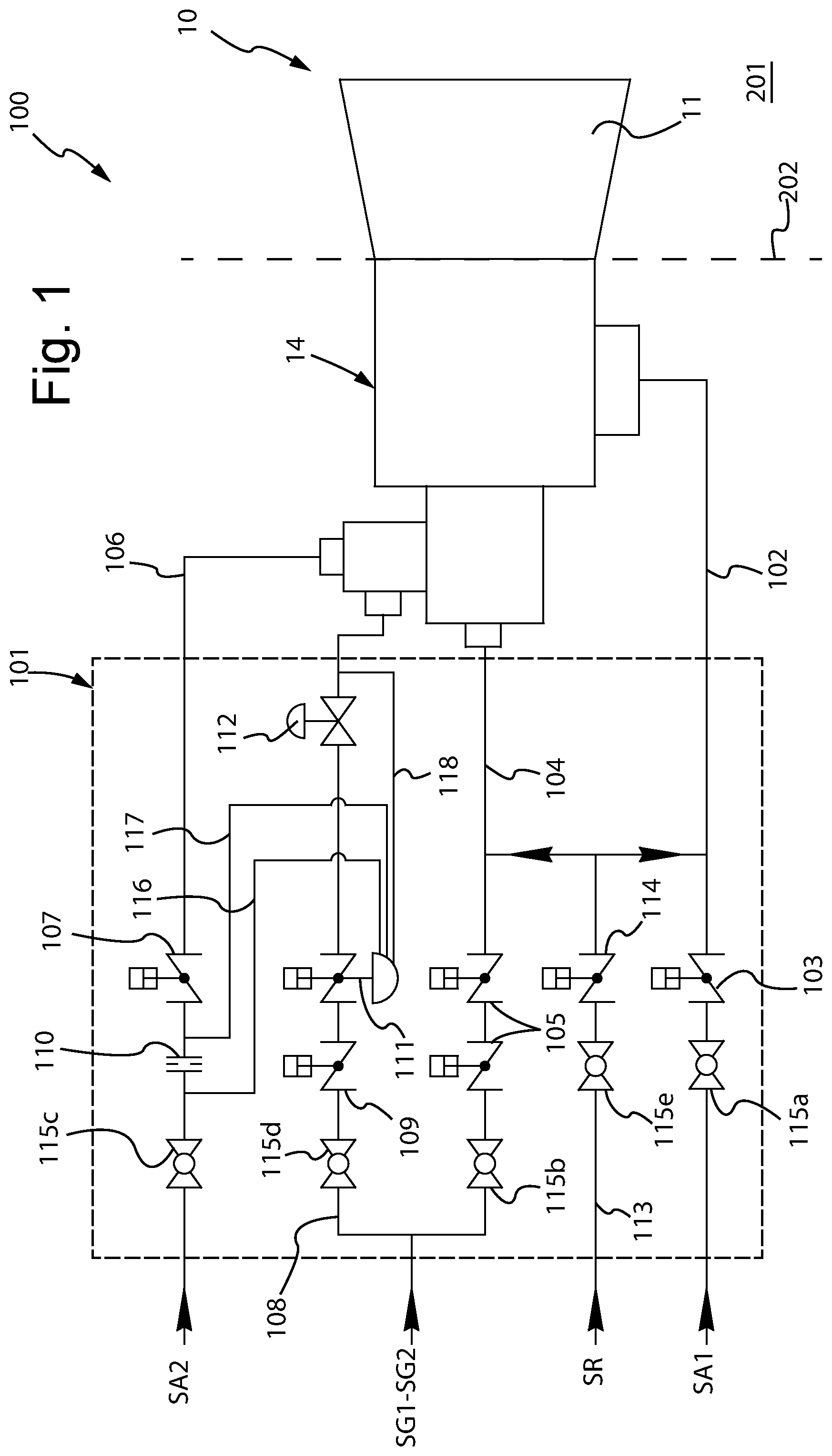 Patent US12504165 Figure 1 – Direct flame burner unit for furnaces for the thermo-chemical treatment of steel strips in continuous hot-dip galvanizing plants
