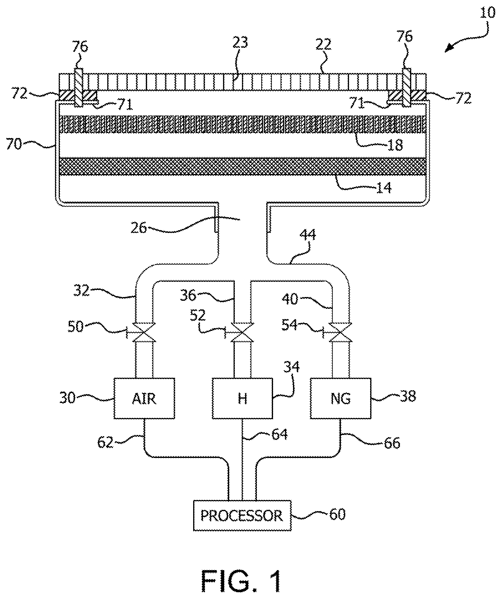 Patent US12504166 — Fuel flexible combustion module with integral flashback arrestor — Figure 1