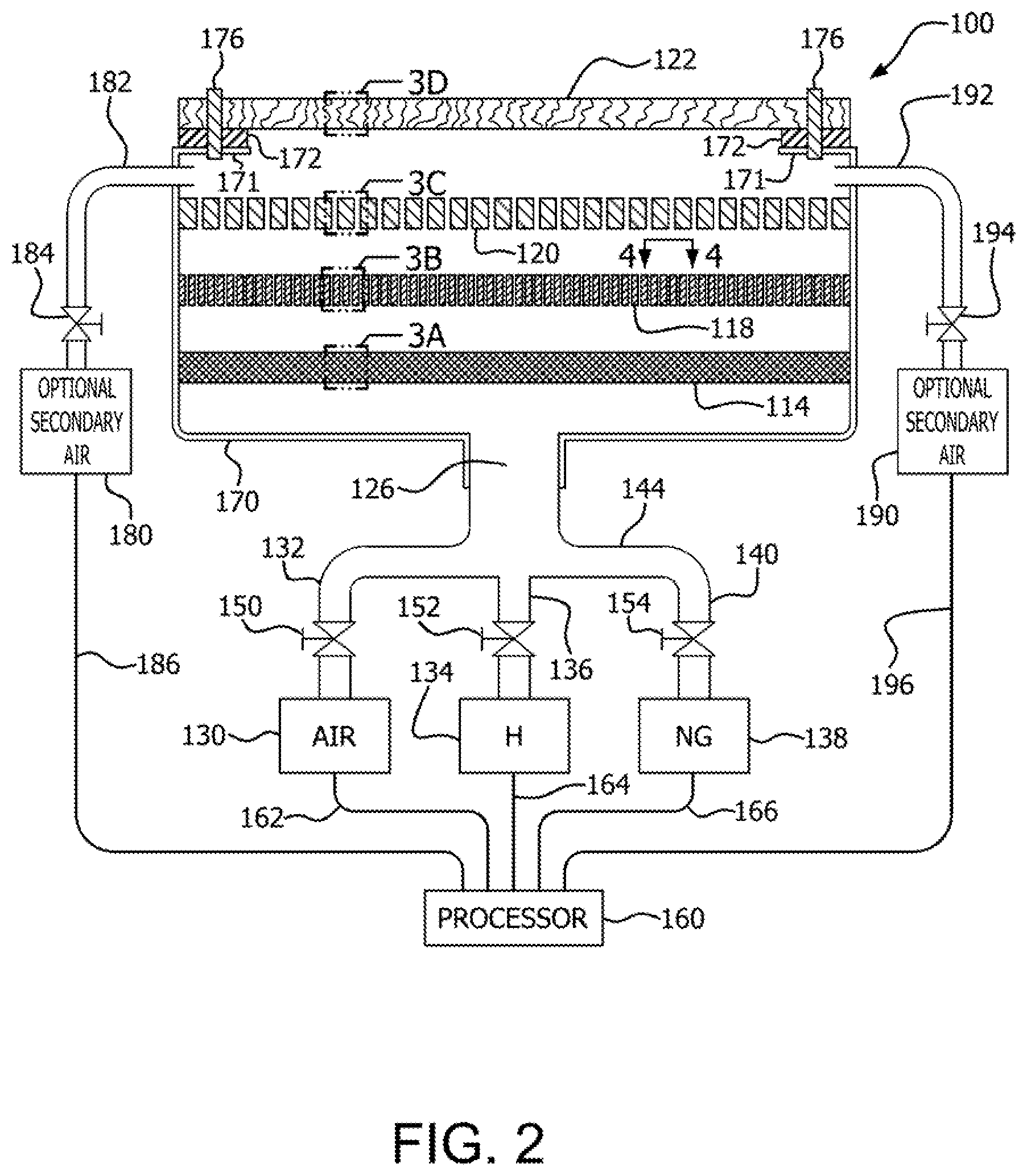 Patent US12504166 Figure 2 – Fuel flexible combustion module with integral flashback arrestor