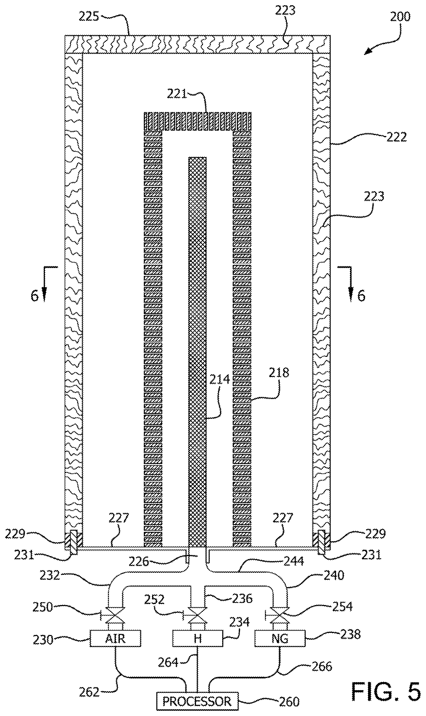 Patent US12504166 Figure 7 – Fuel flexible combustion module with integral flashback arrestor