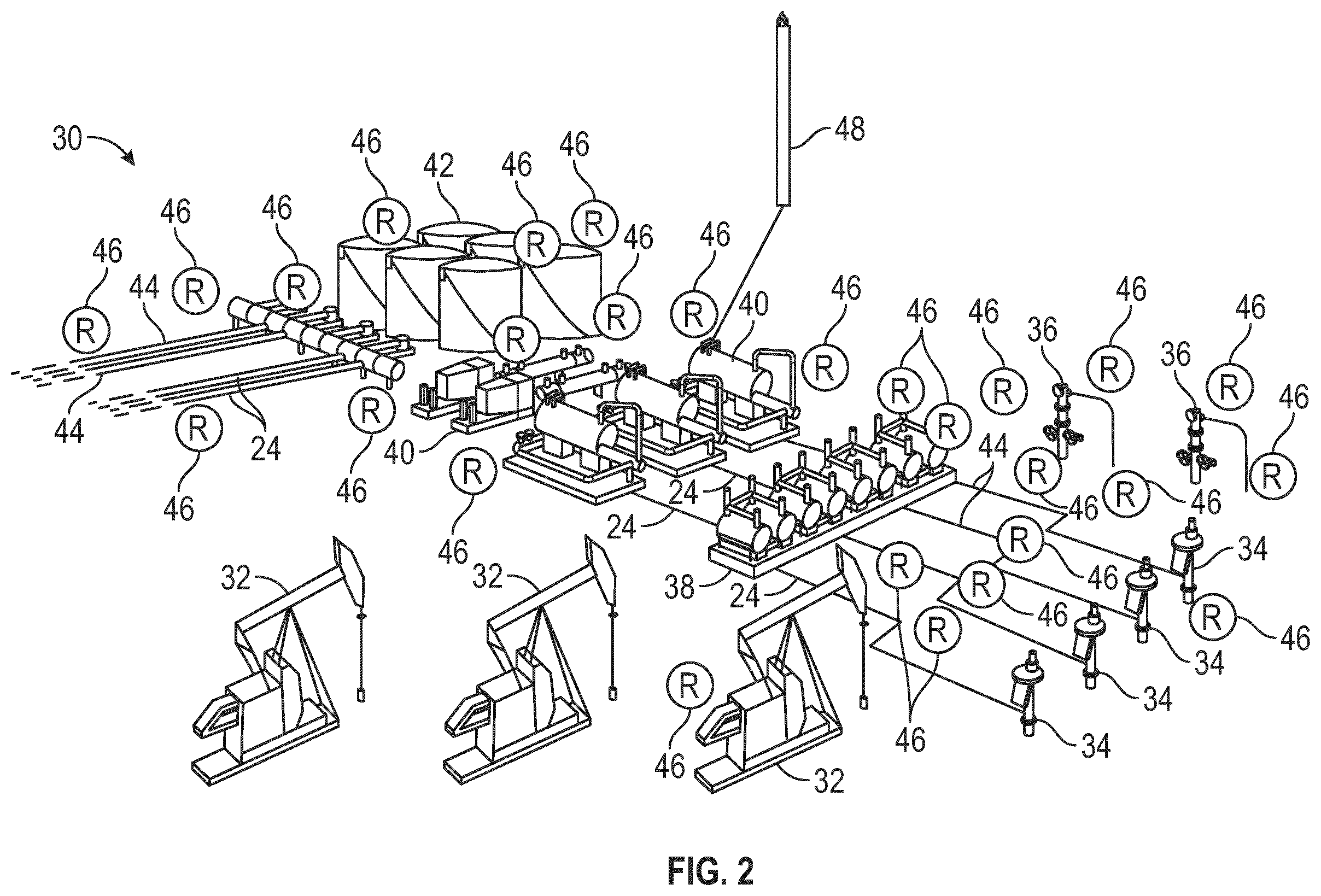 Patent US12504167 Figure 2 – Systems and methods for flare control