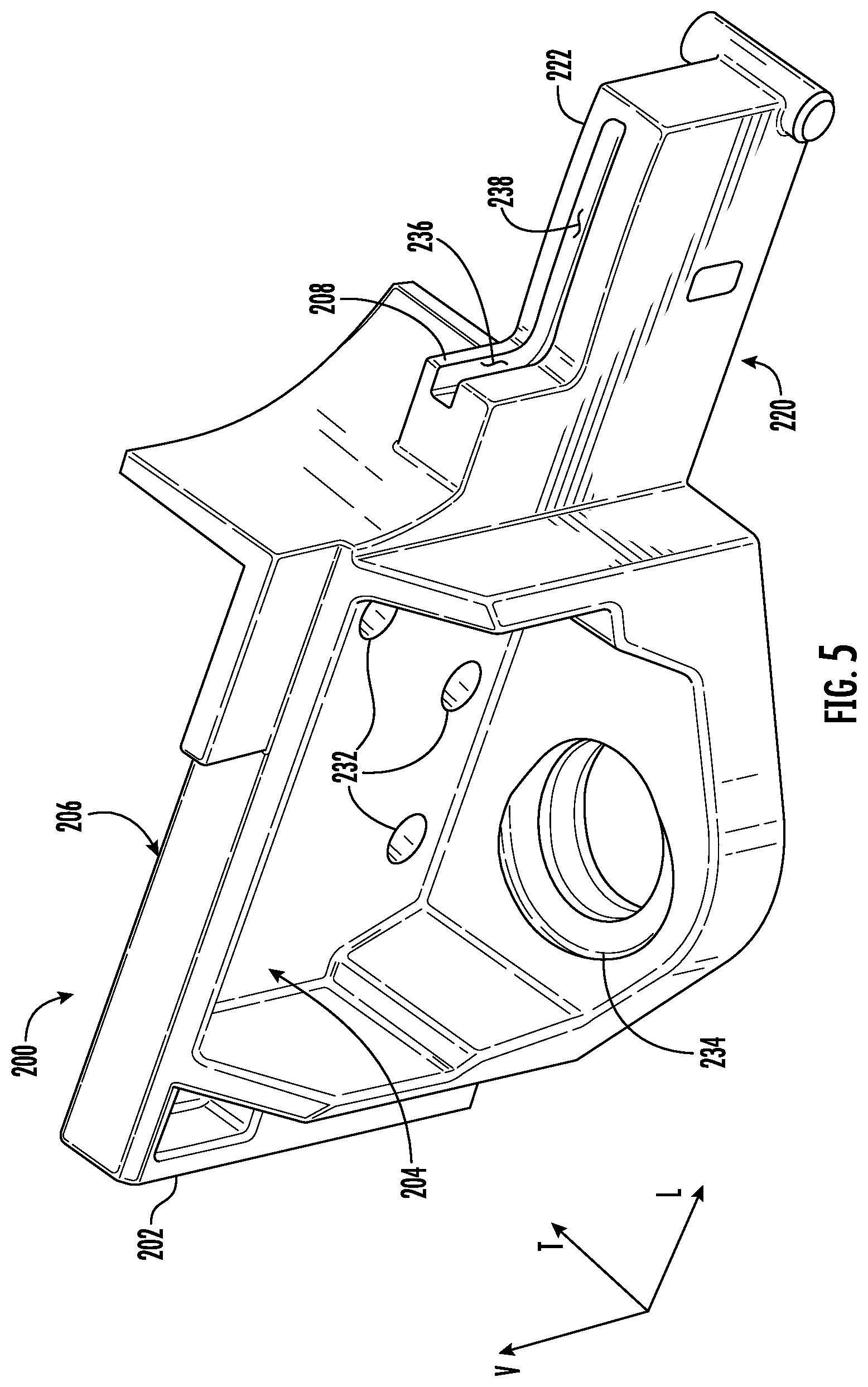 Patent US12504177 Figure 5 – Drawer guide for oven bottom drawer