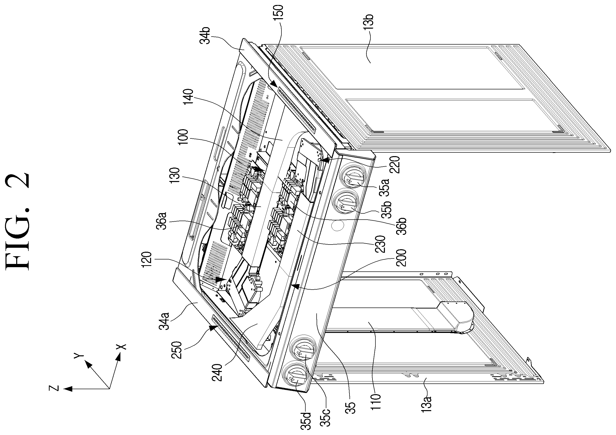 Patent US12504178 Figure 2 – Cooking device
