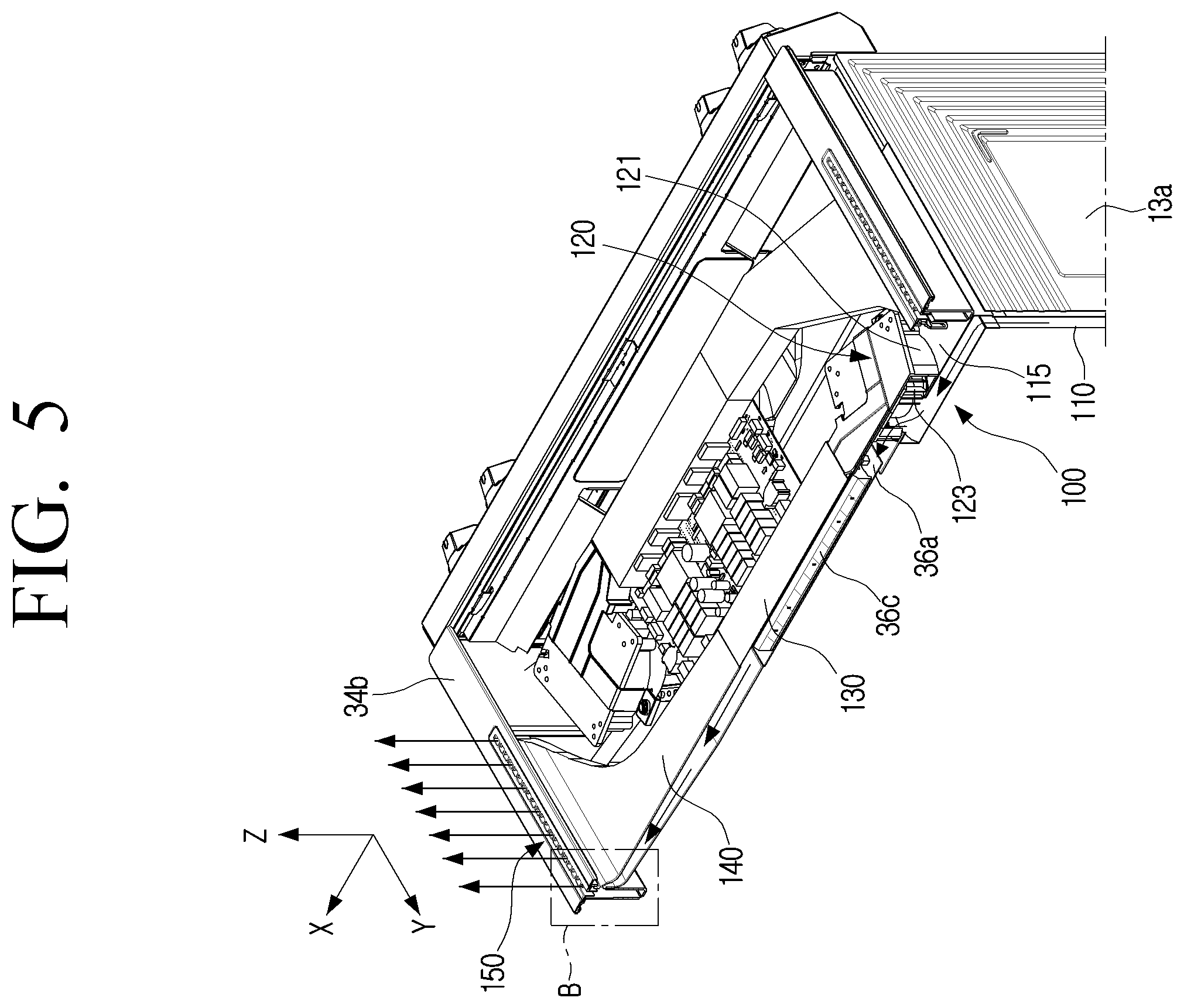 Patent US12504178 Figure 5 – Cooking device