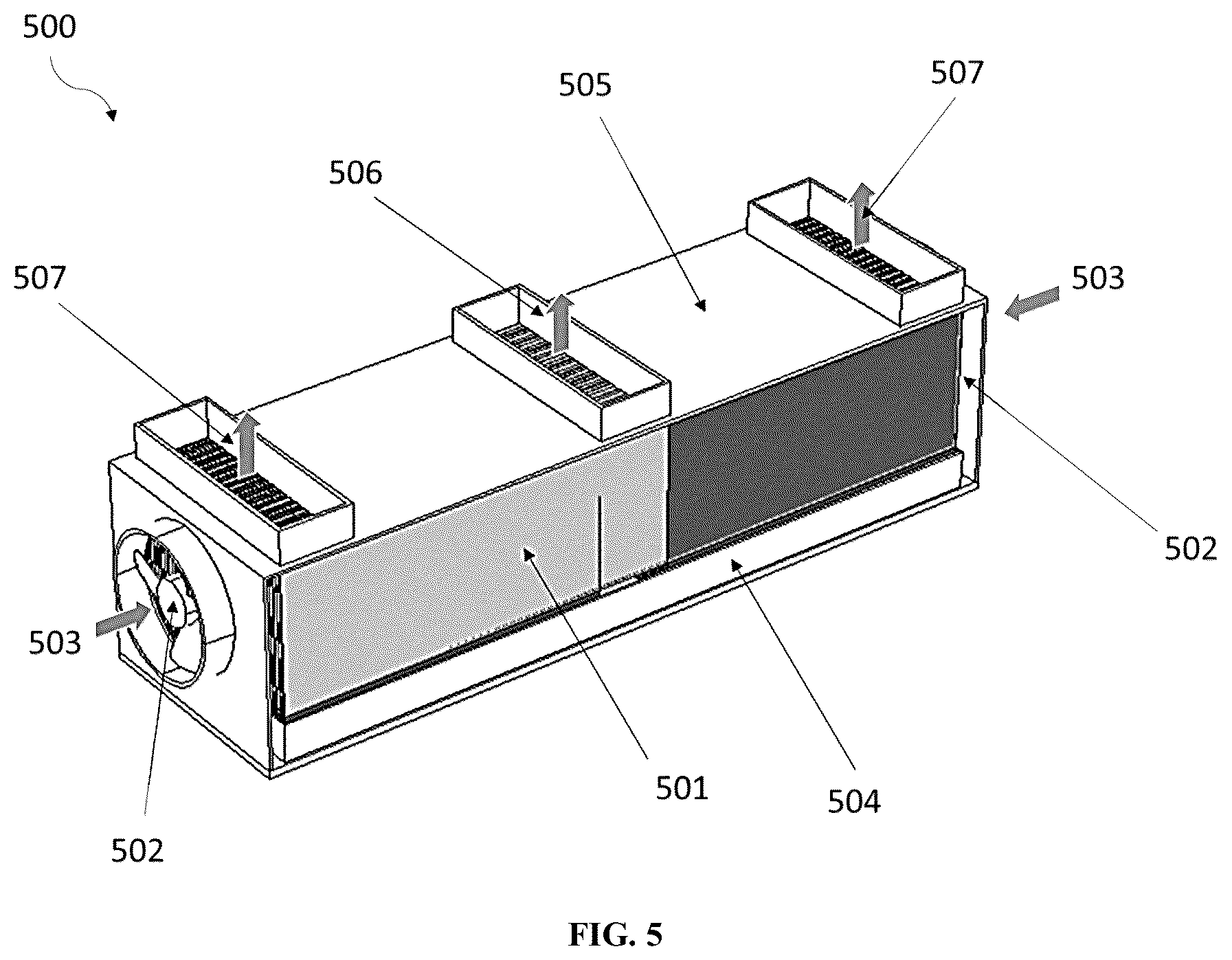 Patent US12504181 Figure 5 – Counter-flow indirect dew-point evaporative cooler