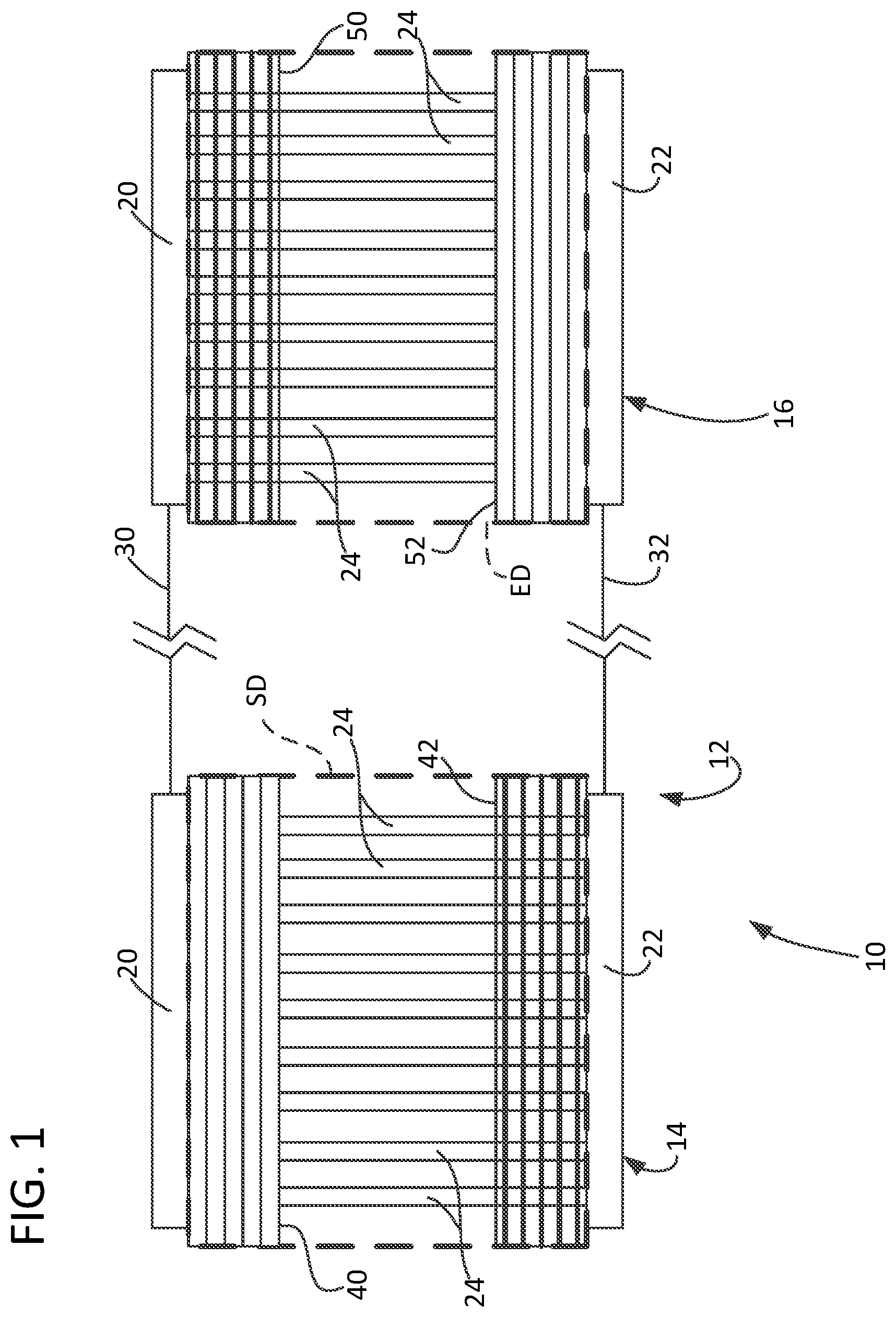 Patent US12504196 Figure 1 – Heat exchanger