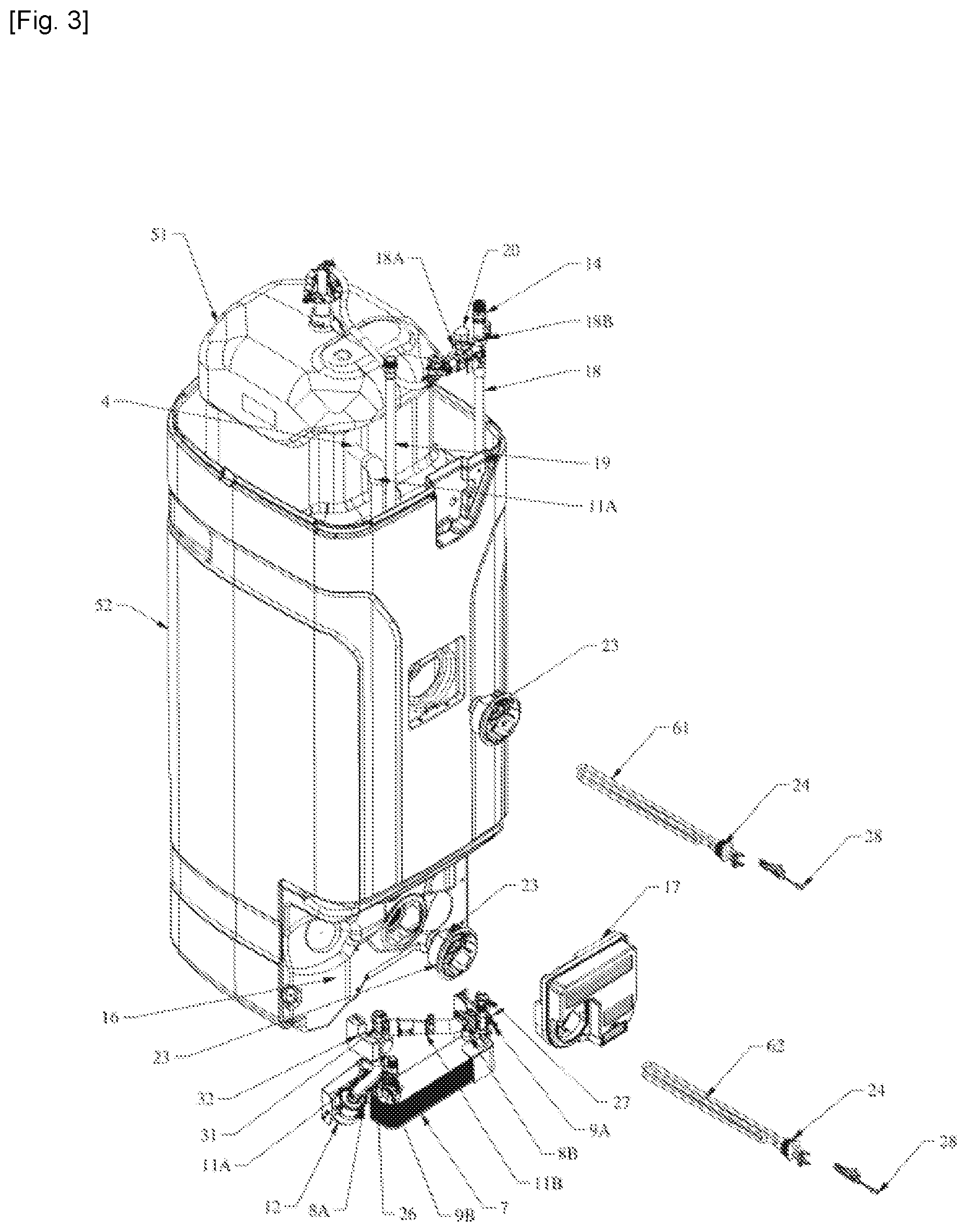 Patent US12504202 Figure 3 – Device for producing hot liquid
