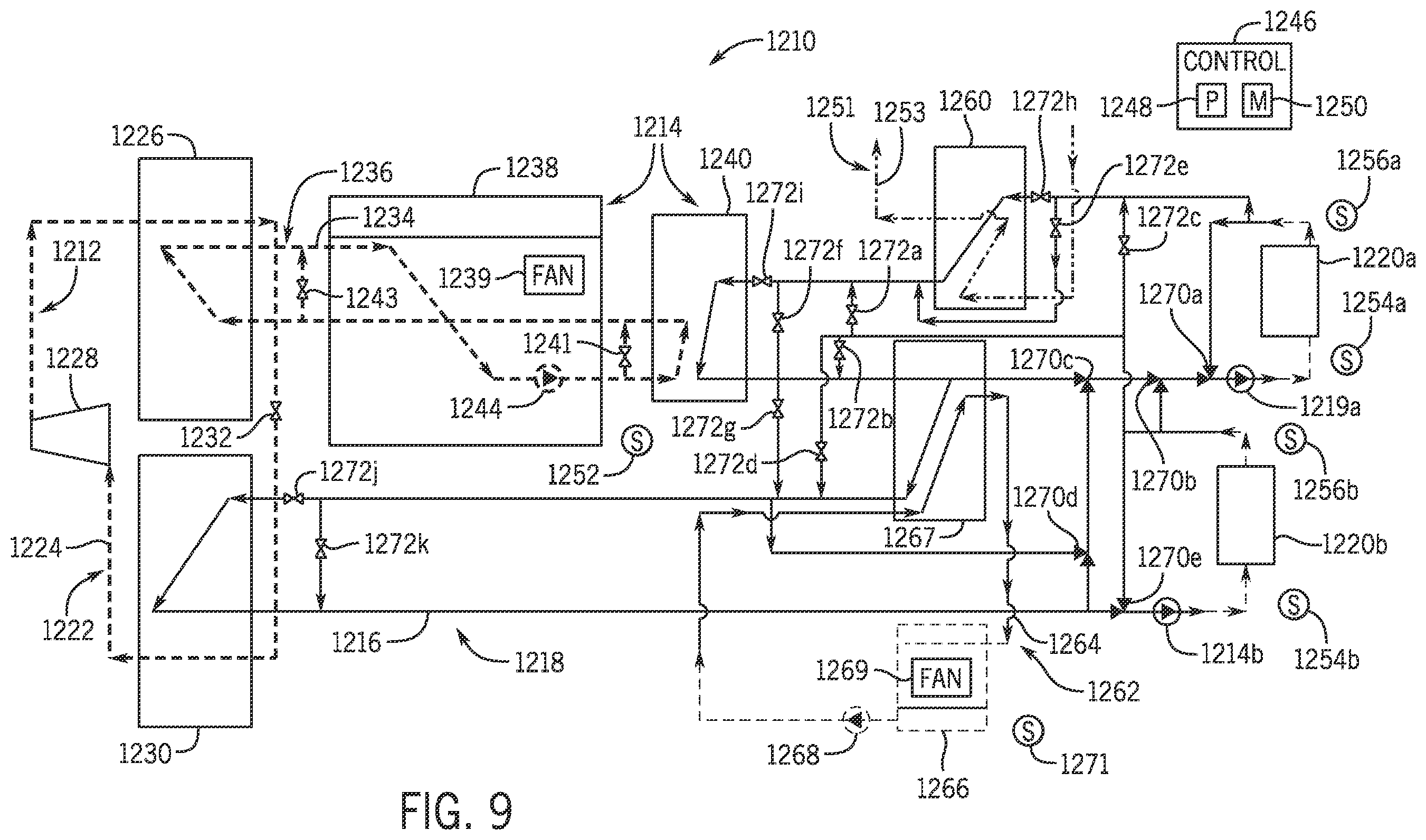 Patent US12504206 Figure 9 – Low charge series chiller and free cooling