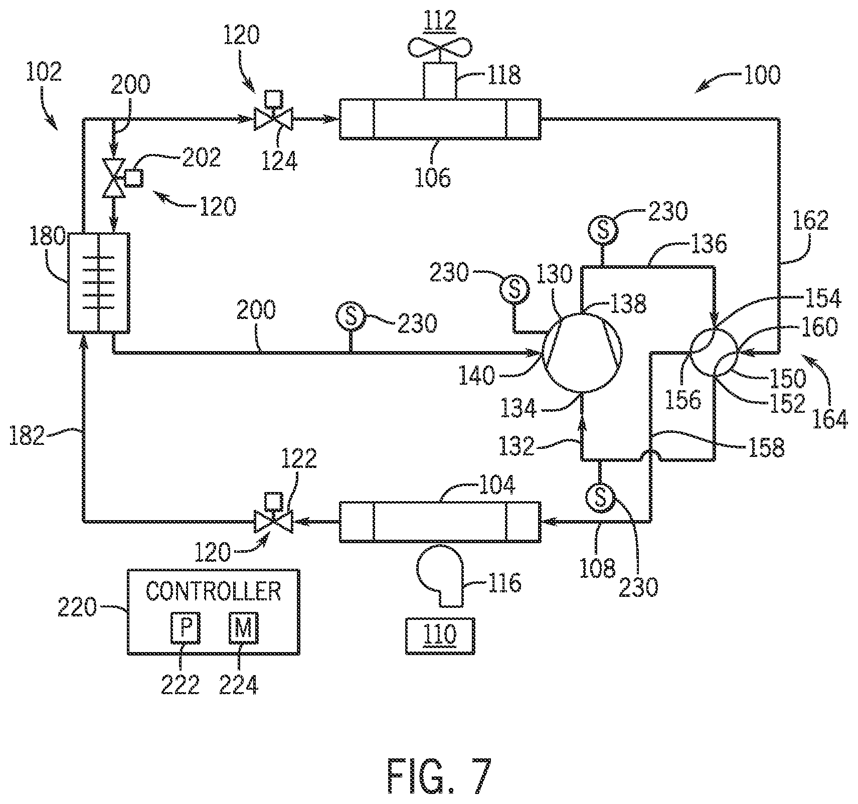 Patent US12504210 Figure 6 – Energy efficient heat pump with control system and compressor injection