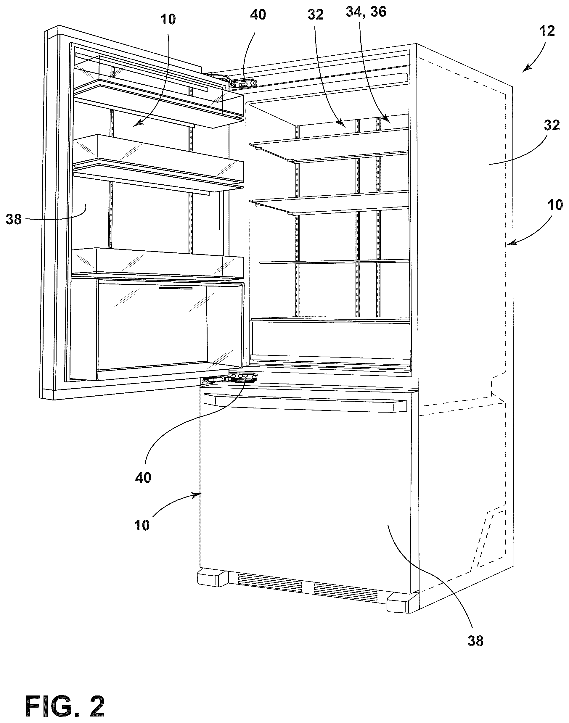 Patent US12504217 Figure 2 – Insulated structure for a refrigeration unit