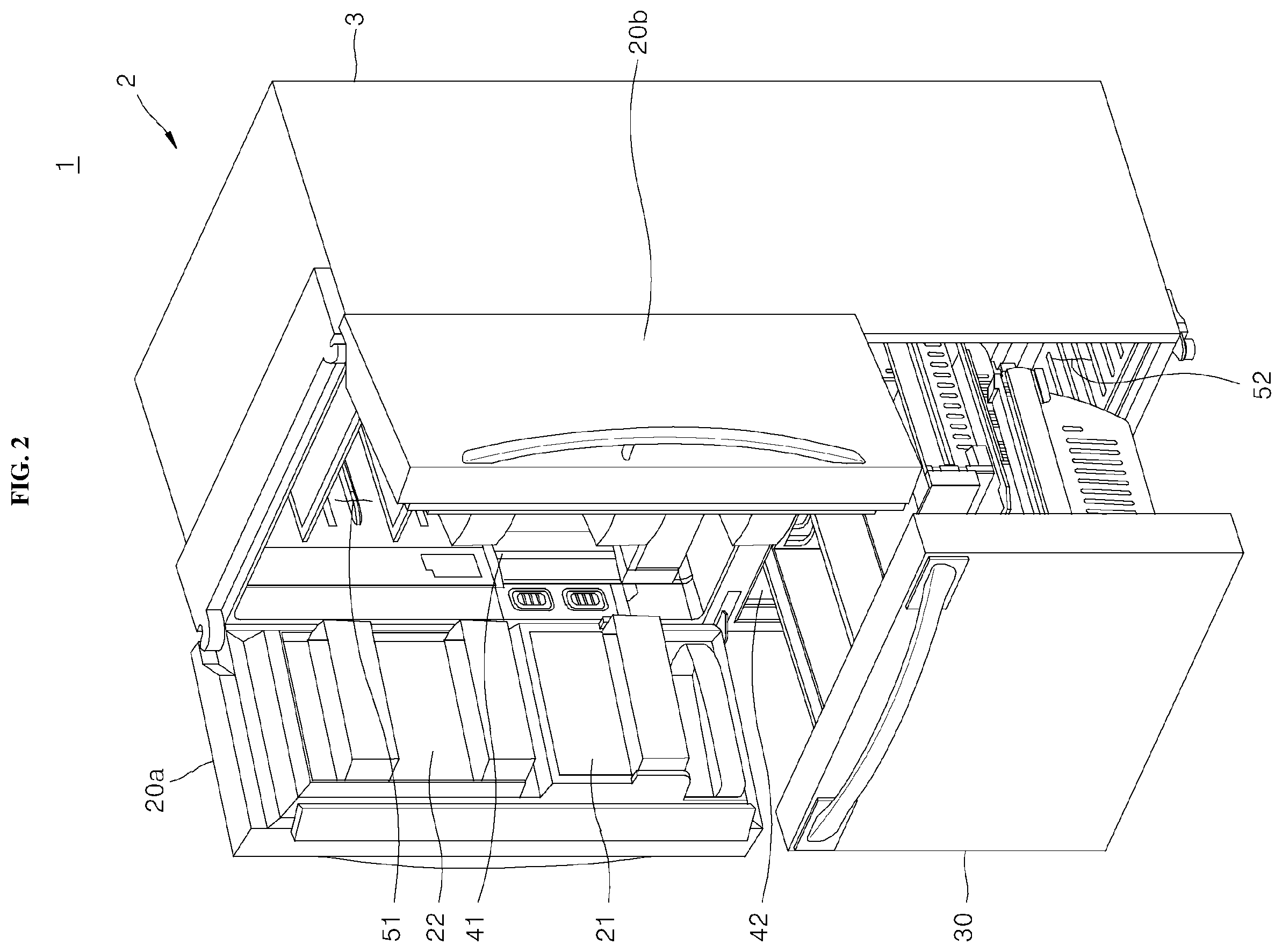 Patent US12504222 Figure 2 – Refrigerator