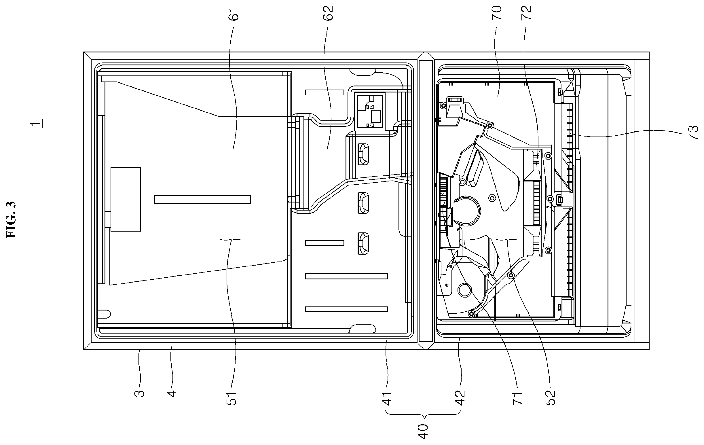 Patent US12504222 Figure 3 – Refrigerator