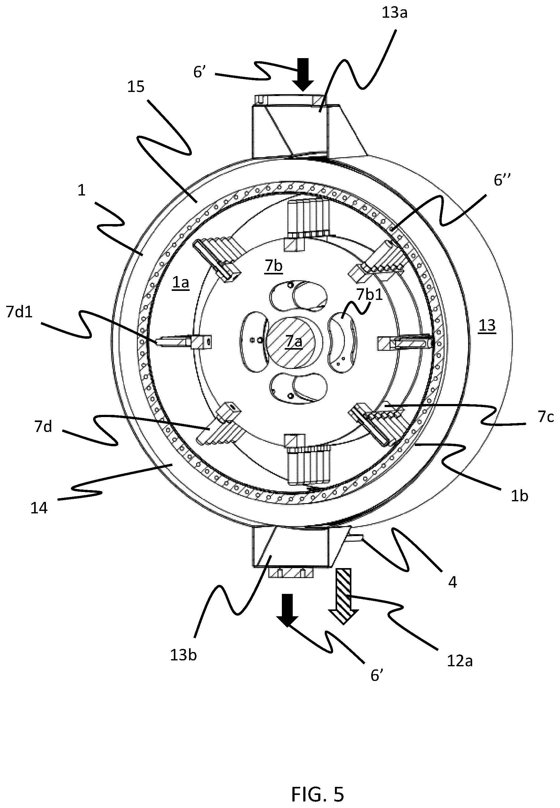 Patent US12504229 Figure 5 – Apparatus for continuous thermal separation of a multi-component substance