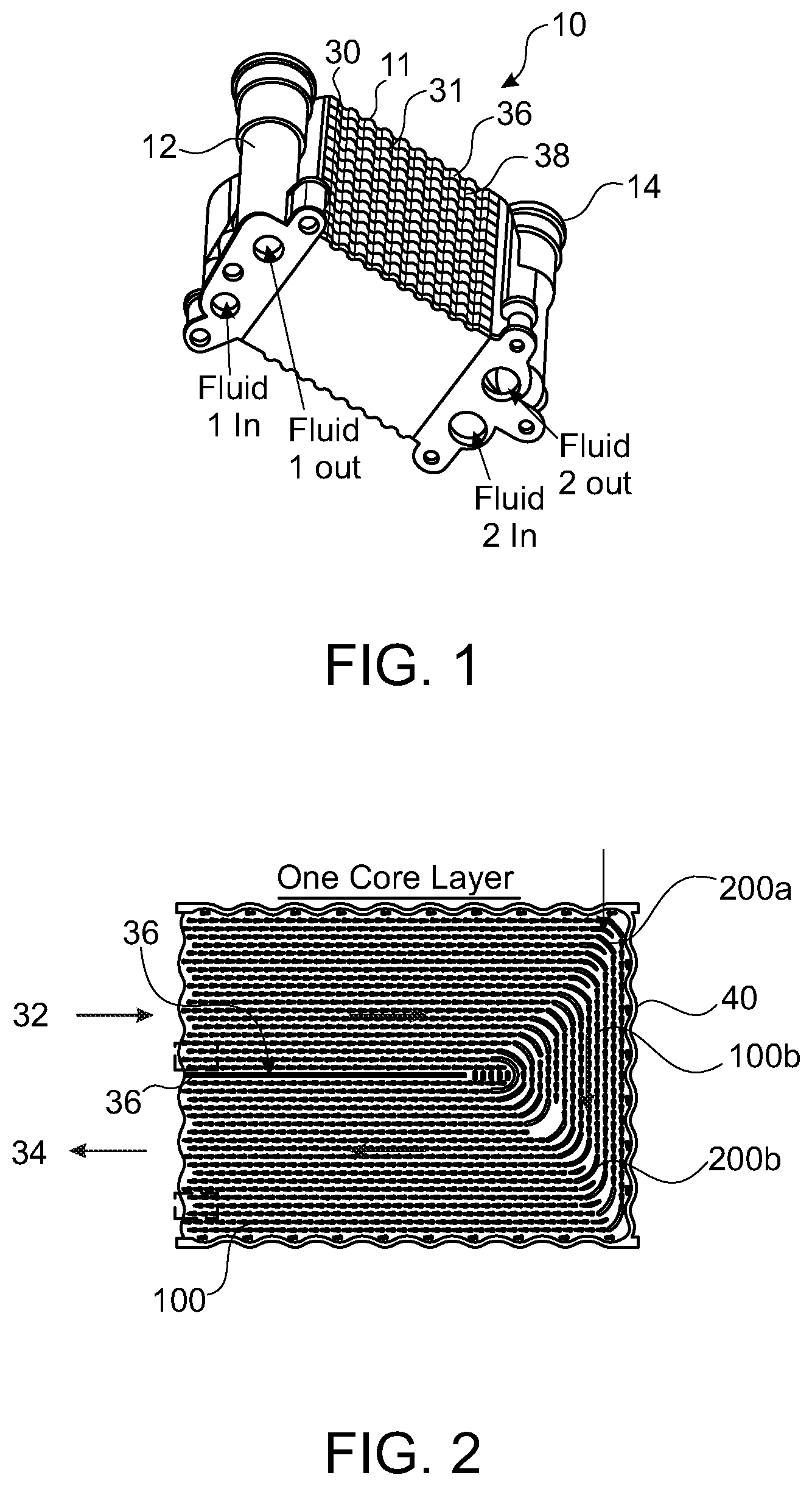Patent US12504239 Figure 1 – Heat exchanger core layer