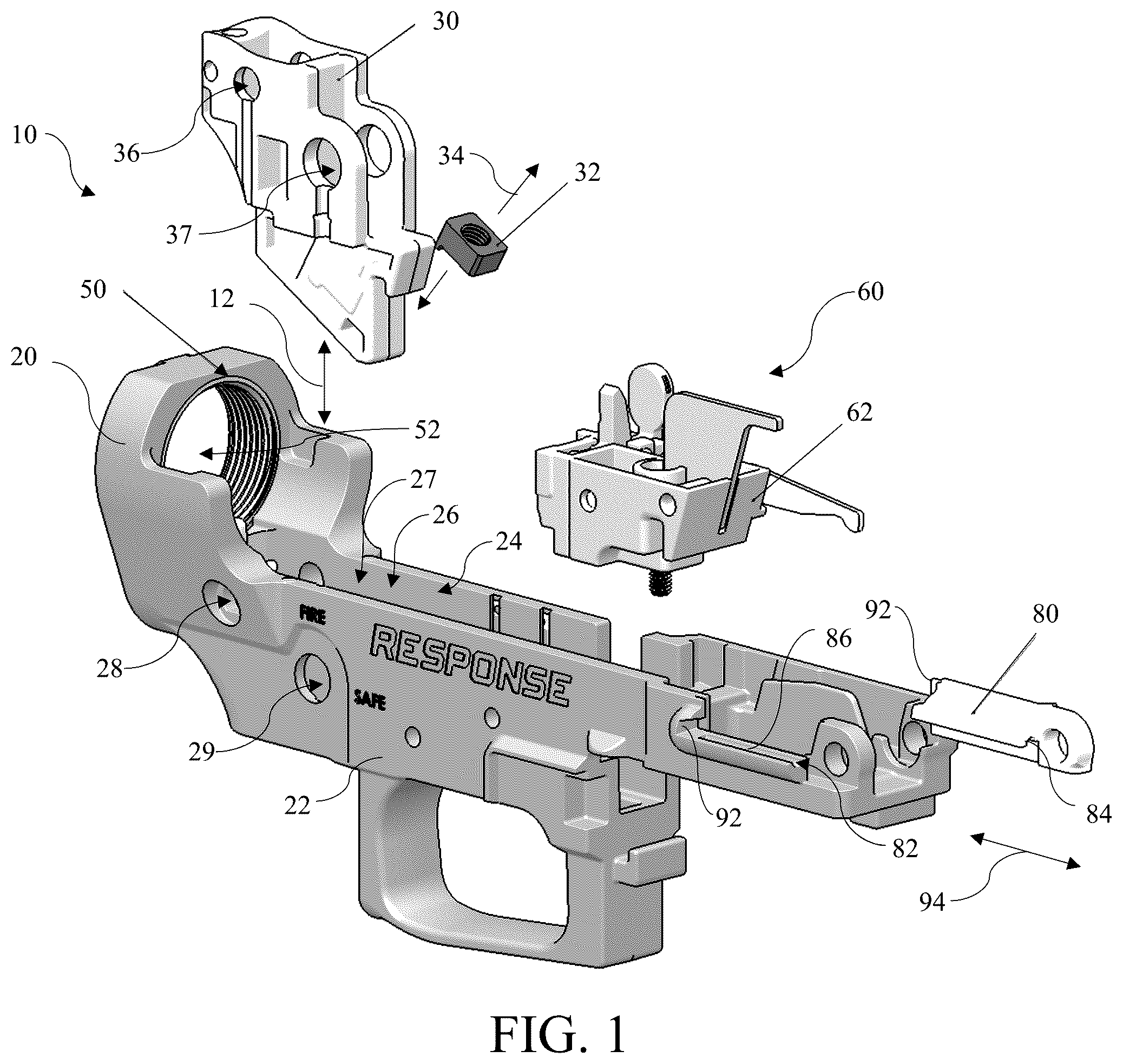 Patent US12504242 — Modular lower receiver — Figure 1