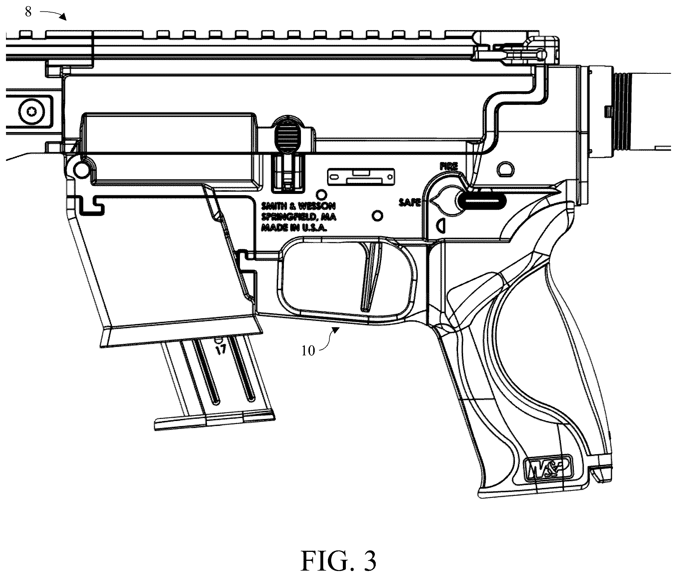 Patent US12504242 Figure 3 – Modular lower receiver