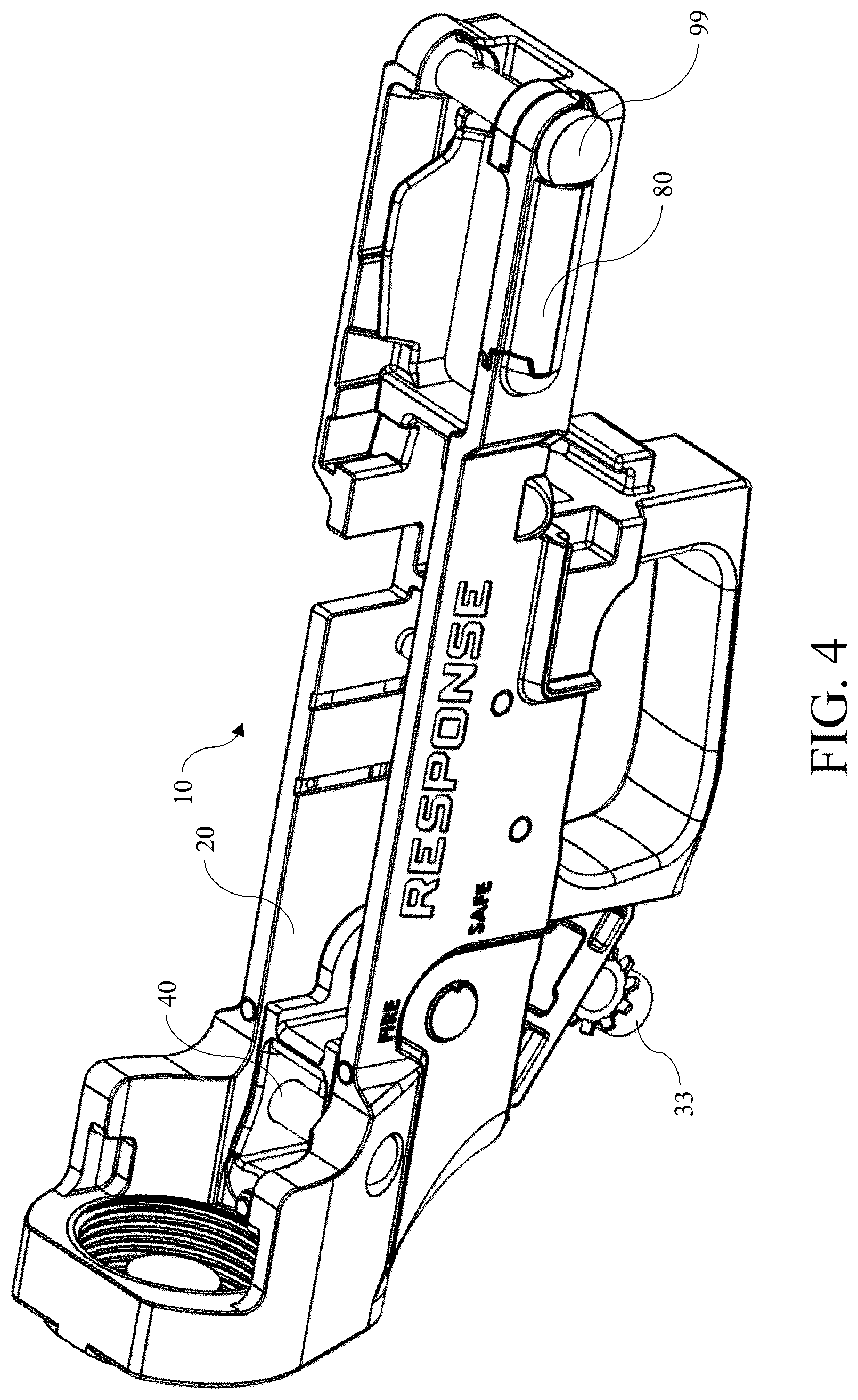 Patent US12504242 Figure 4 – Modular lower receiver