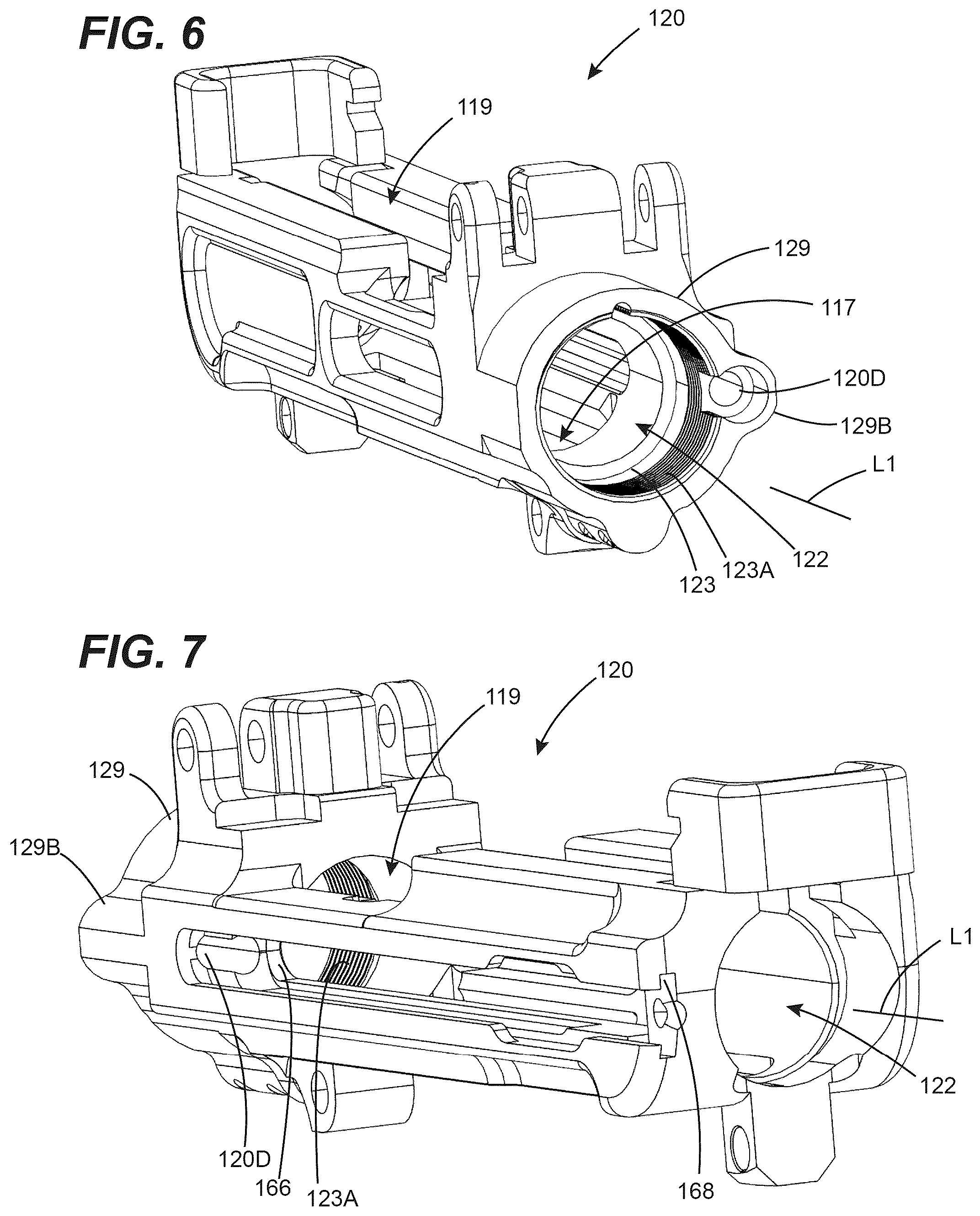 Patent US12504245 Figure 5 – Firearm receiver systems offering a fixed-barrel arrangement and pressure relief capability