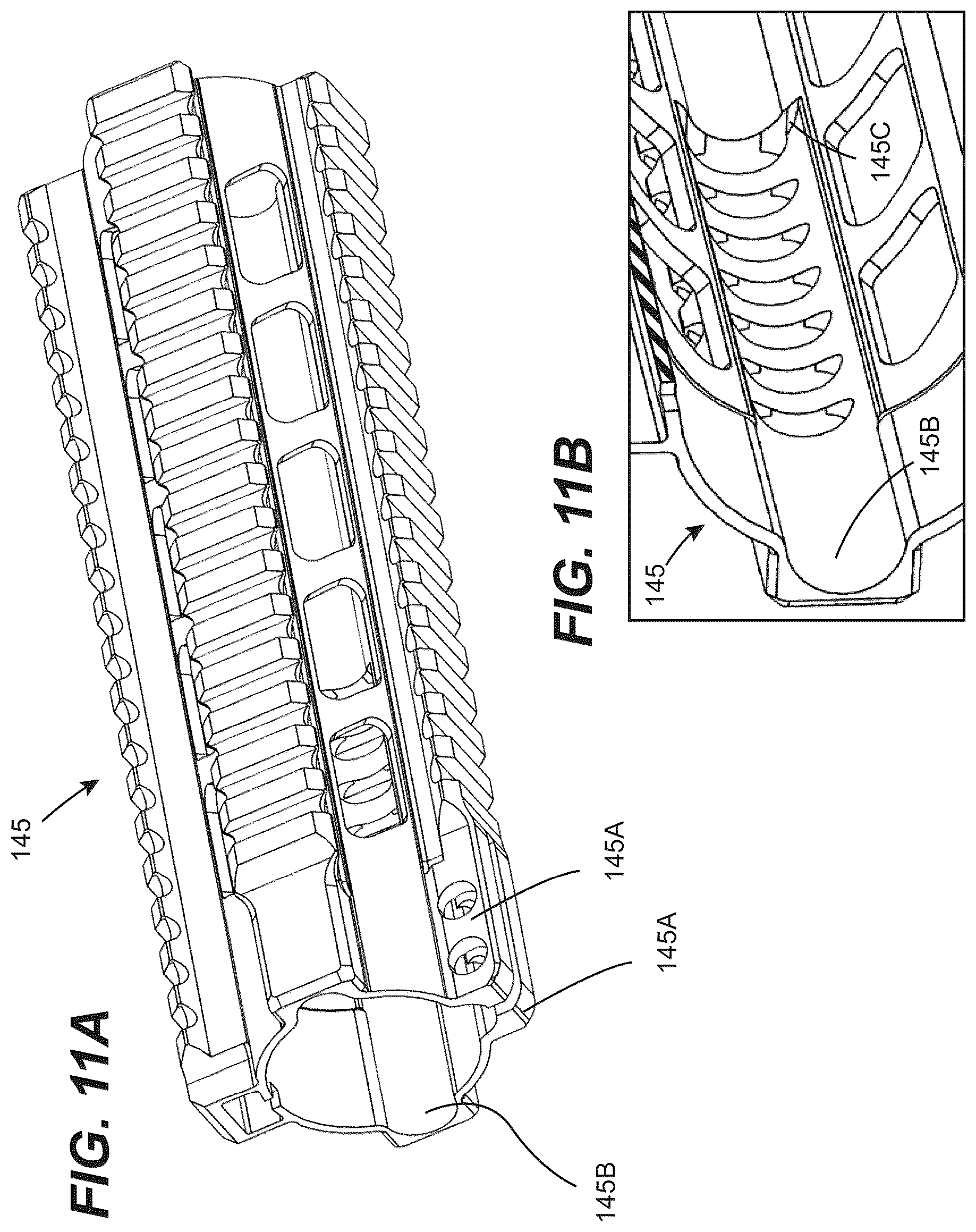 Patent US12504245 Figure 7 – Firearm receiver systems offering a fixed-barrel arrangement and pressure relief capability