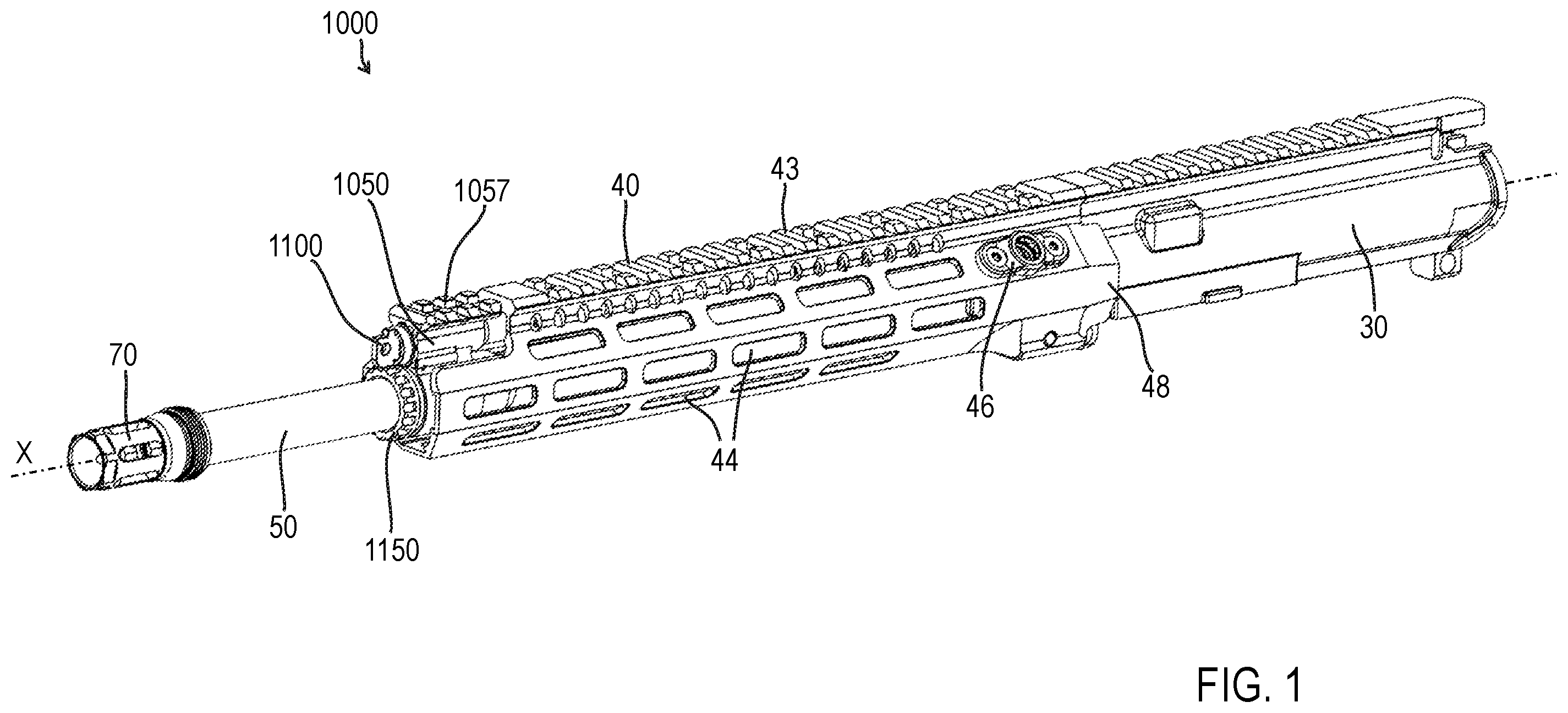 Patent US12504246 Figure 1 – Firearm gas systems