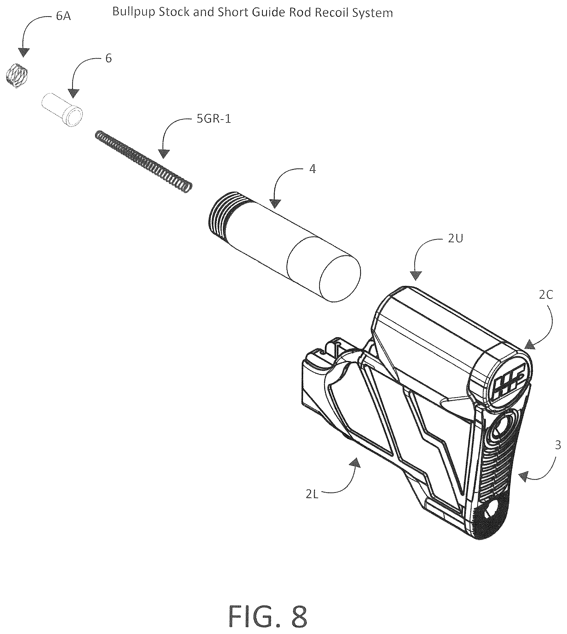 Patent US12504247 Figure 7 – Modular firearm lower receiver assembly for rapid conversion of AR-15 type firearms to a bullpup configuration and method of assembly thereof