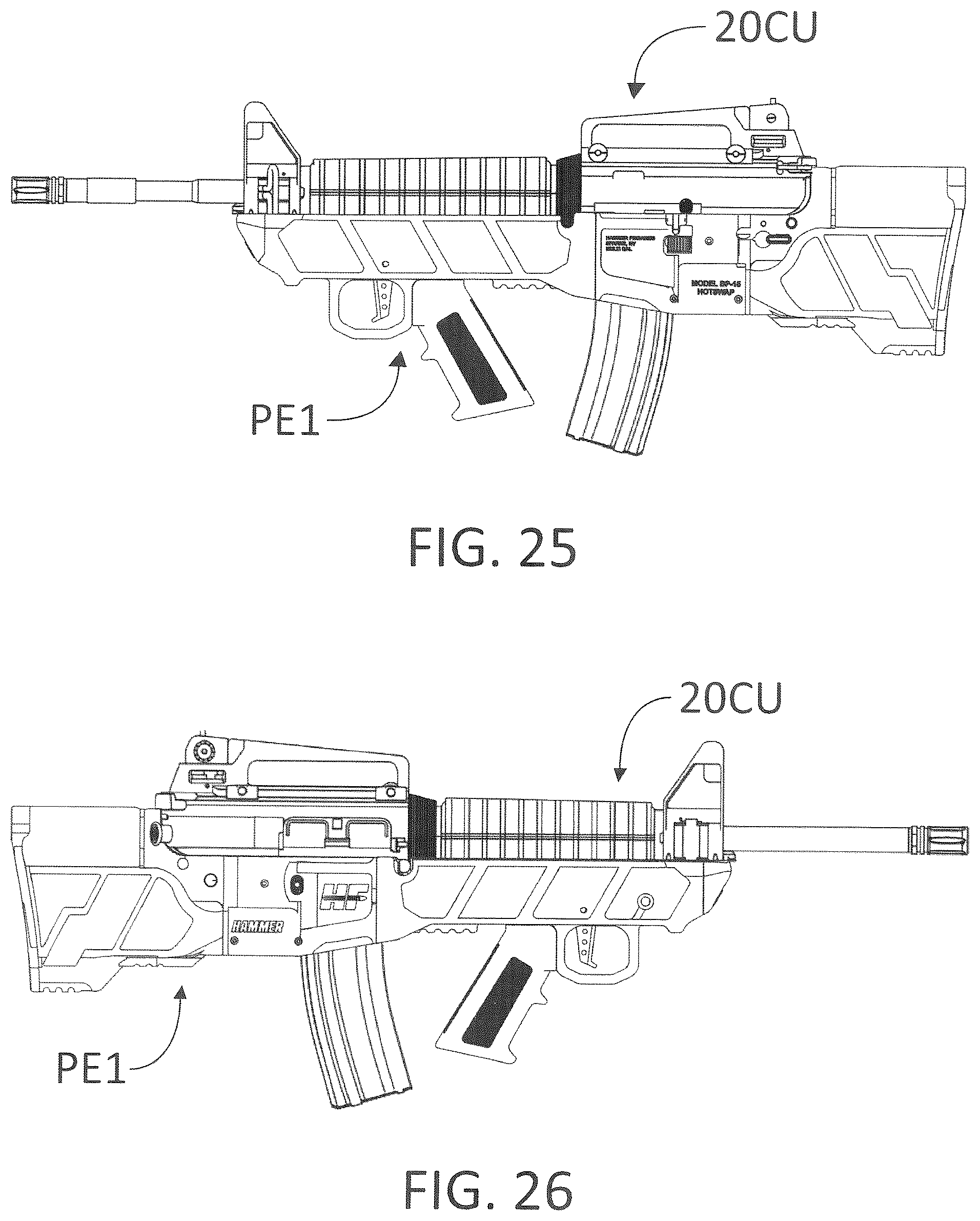 Patent US12504247 Figure 19 – Modular firearm lower receiver assembly for rapid conversion of AR-15 type firearms to a bullpup configuration and method of assembly thereof