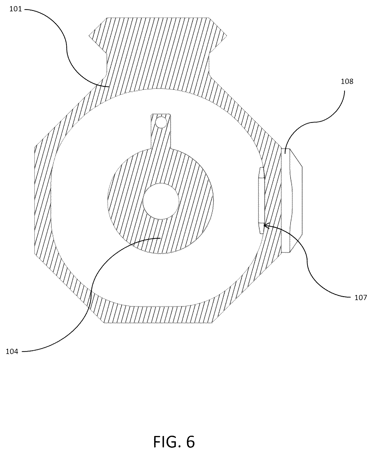 Patent US12504248 Figure 6 – Insulating quick interfacing firearm handguard accessory with elongated aperture