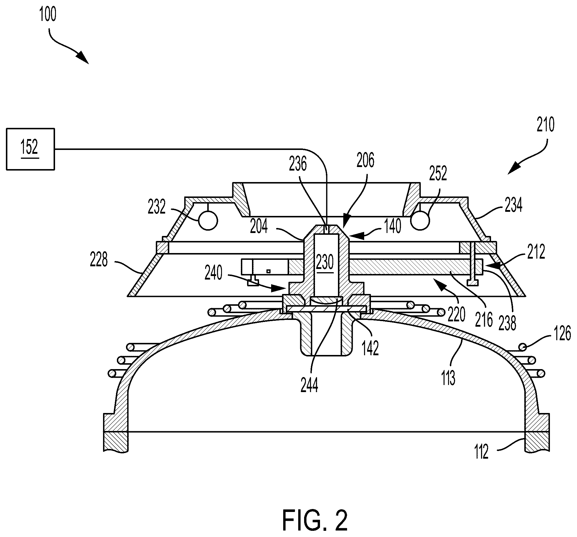 Patent US12504269 Figure 2 – Self-aligning interferometric end point housing