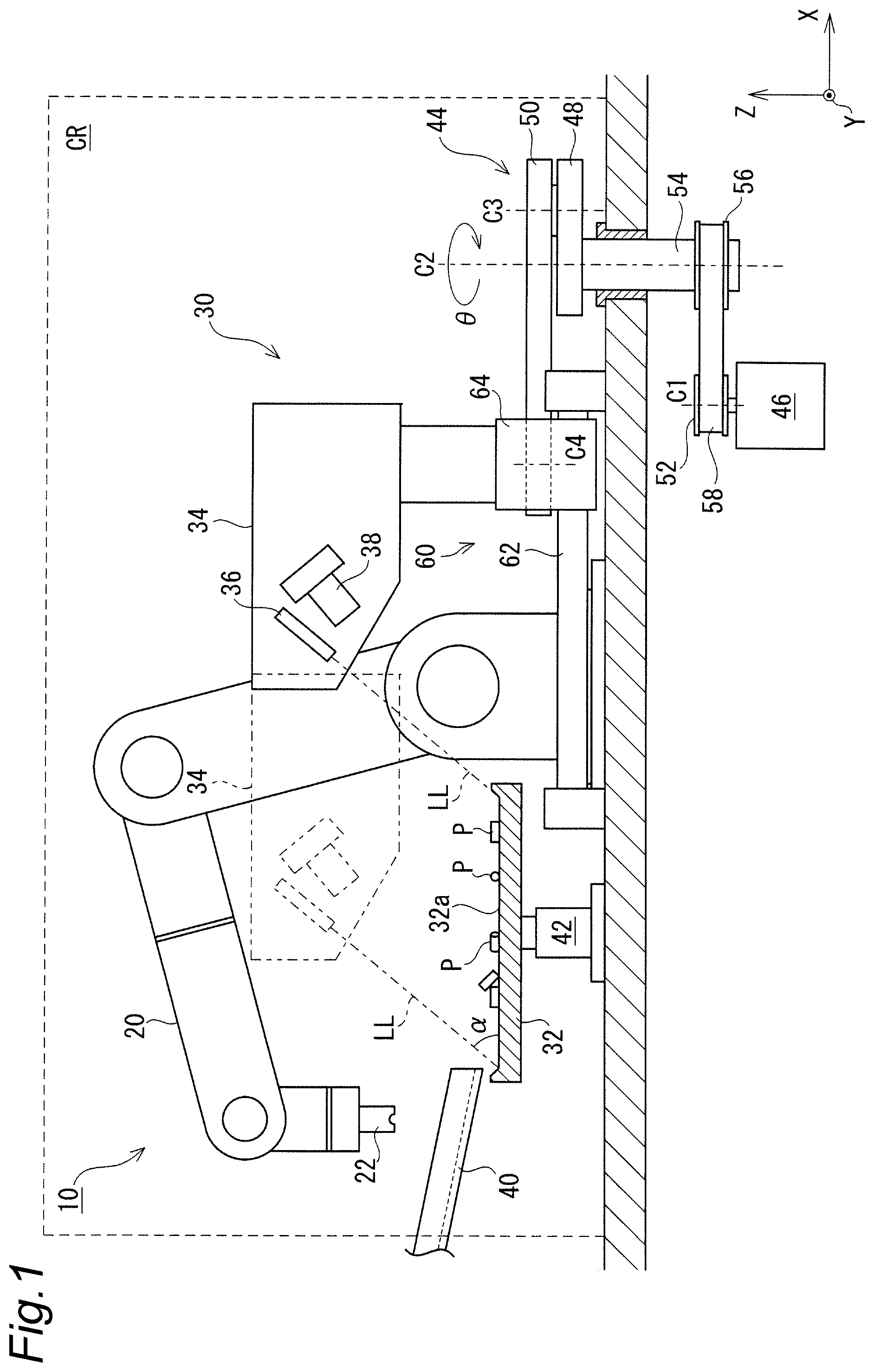 Patent US12504275 Figure 1 – Parts supply device and parts transfer system