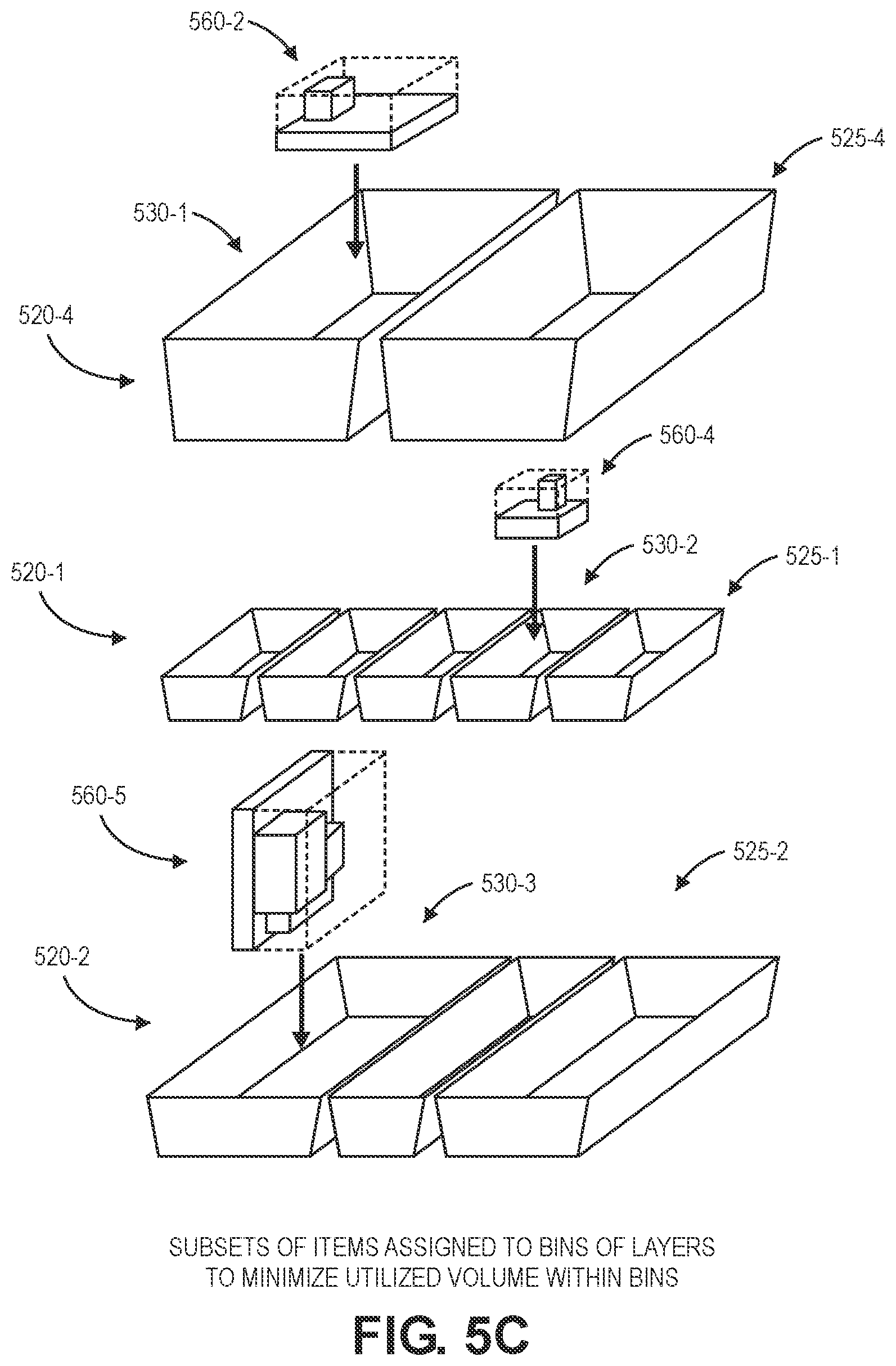 Patent US12504281 Figure 11 – Designing storage pods with layers of bins or slots