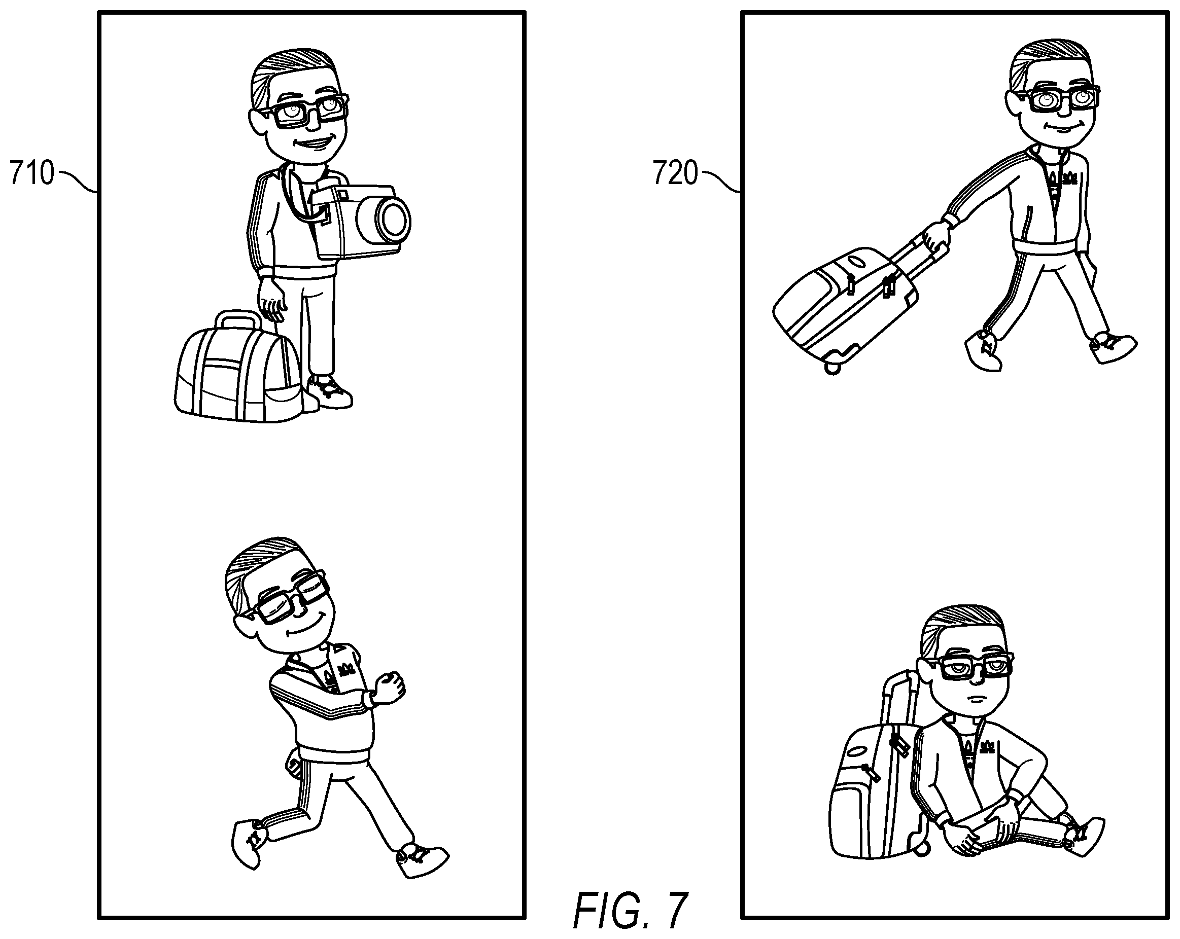 Patent US12504287 Figure 7 – Avatar based on trip