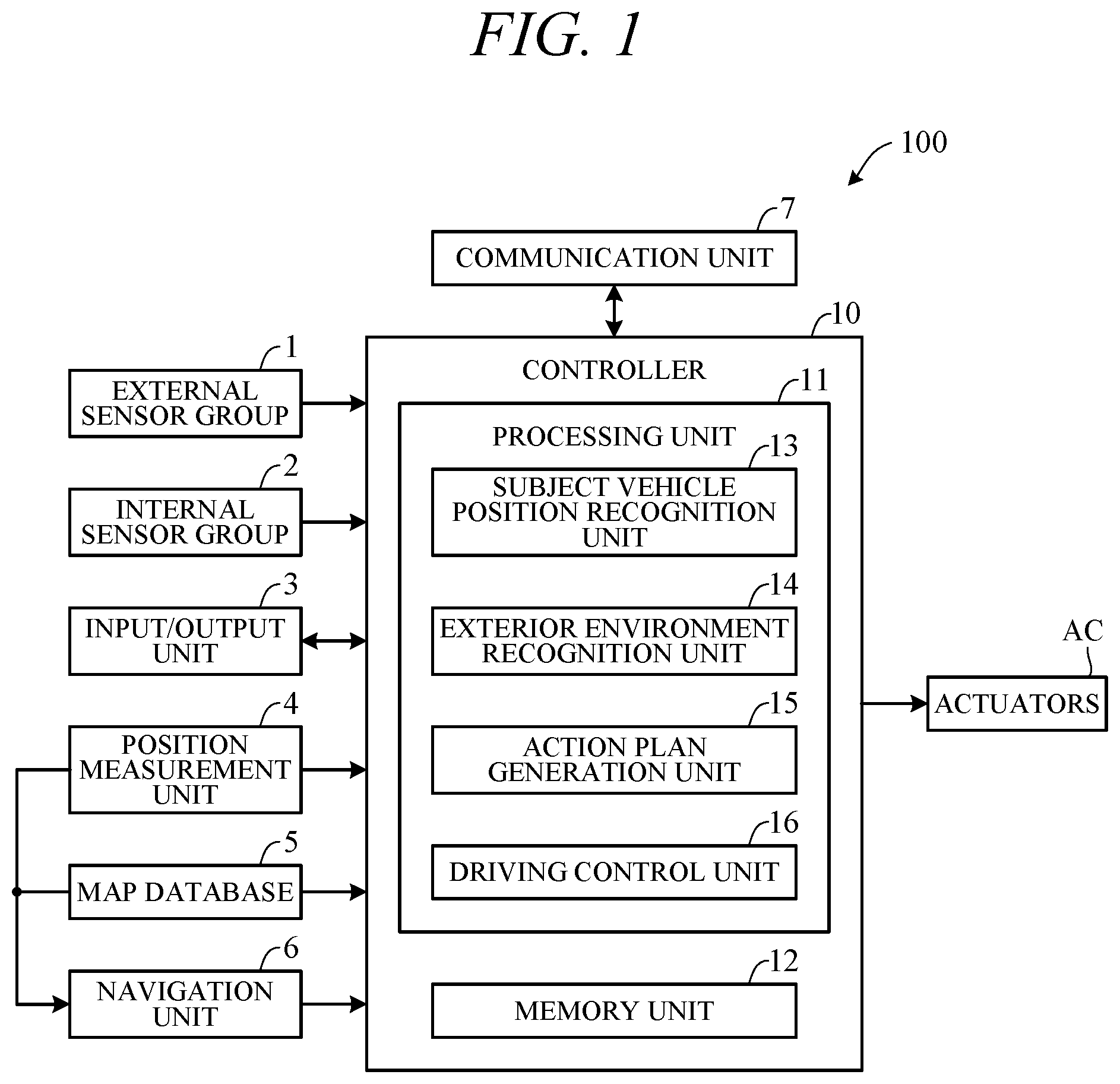 Patent US12504297 — Map reliability determination apparatus and driving assistance apparatus — Figure 1