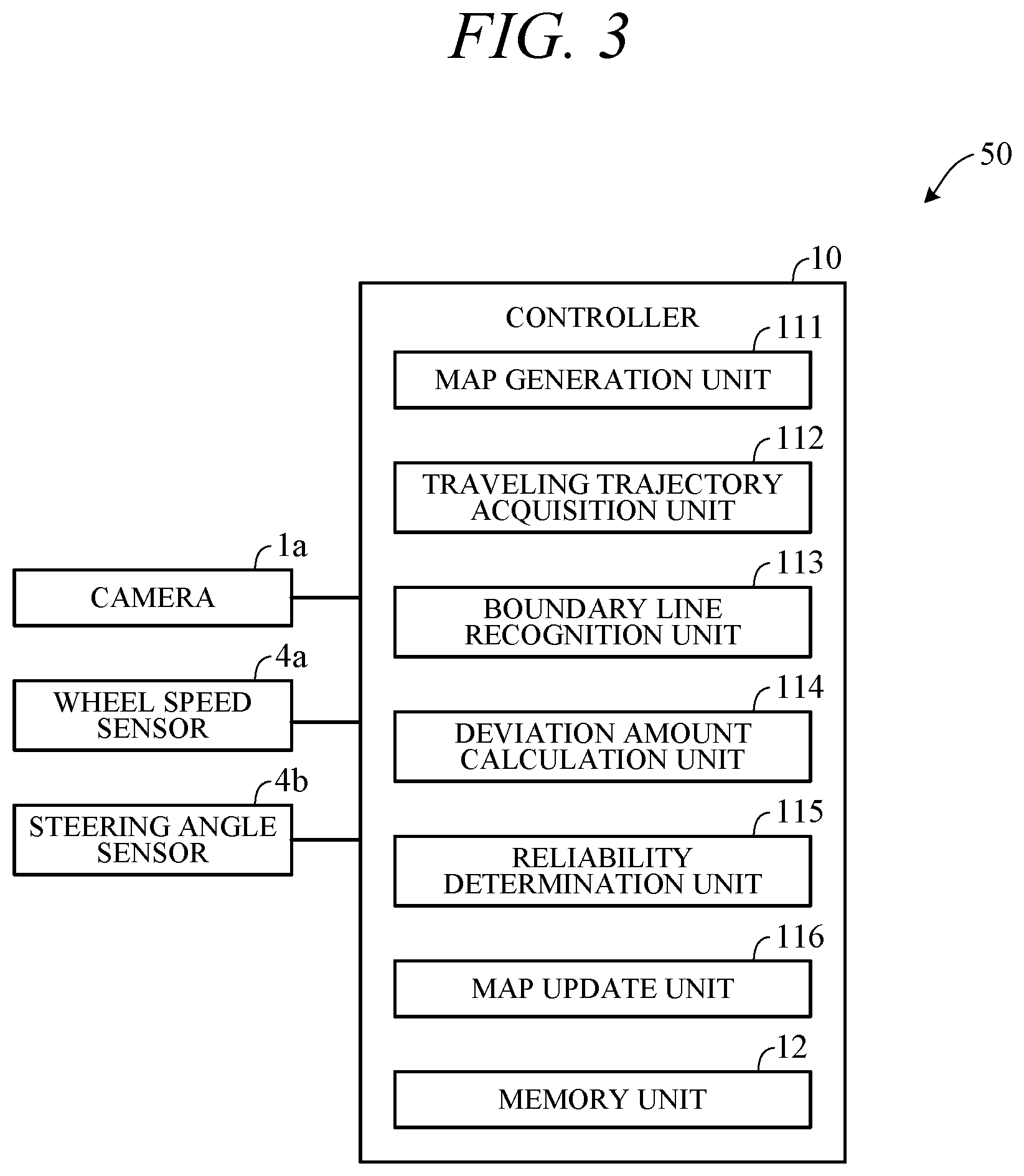 Patent US12504297 Figure 3 – Map reliability determination apparatus and driving assistance apparatus