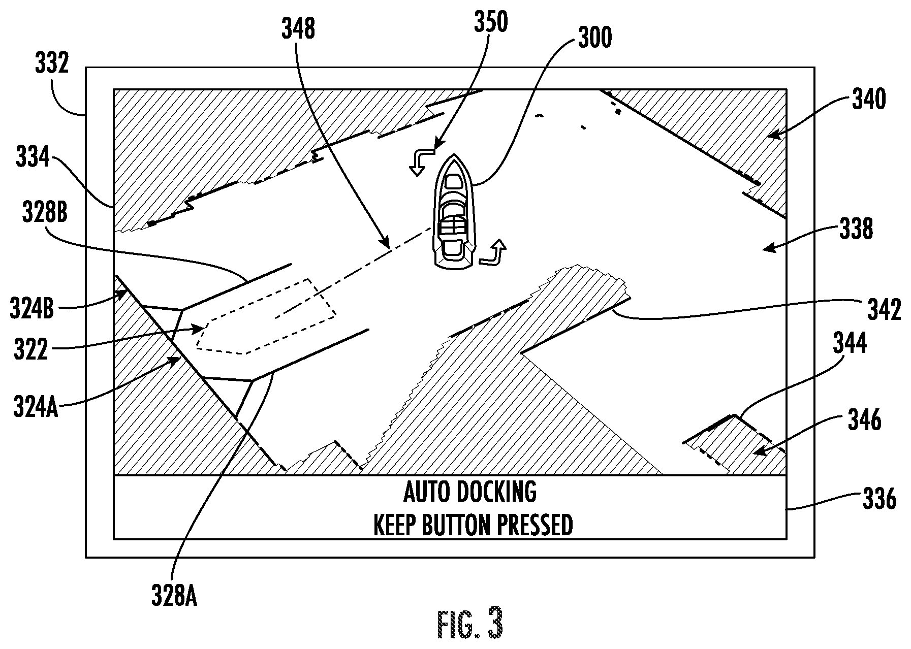 Patent US12504298 Figure 3 – Radar slam for watercraft operation including auto docking