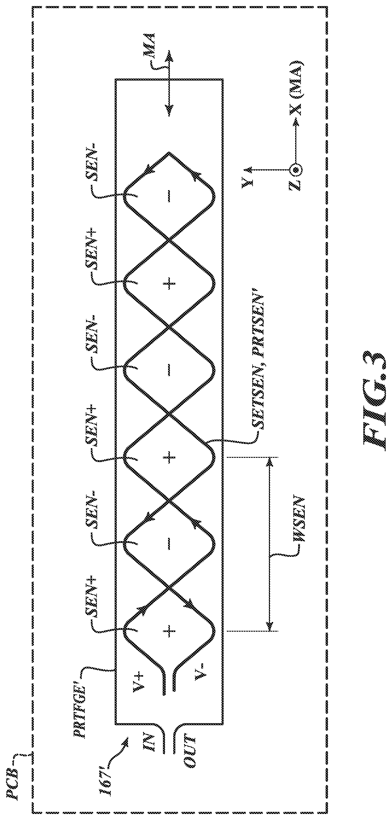 Patent US12504301 Figure 3 – Inductive linear encoder with gap adjustment