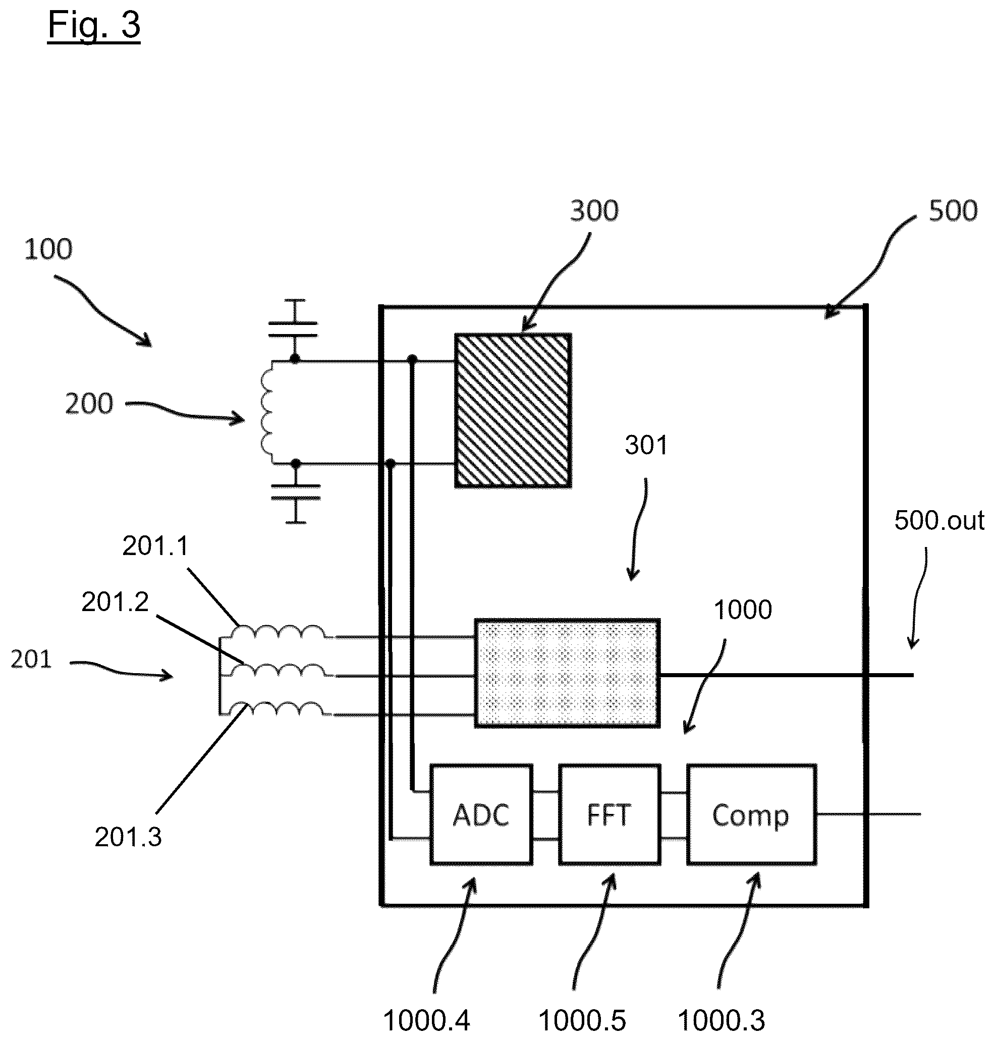Patent US12504302 Figure 2 – Inductive sensor with monitoring of the excitation signal