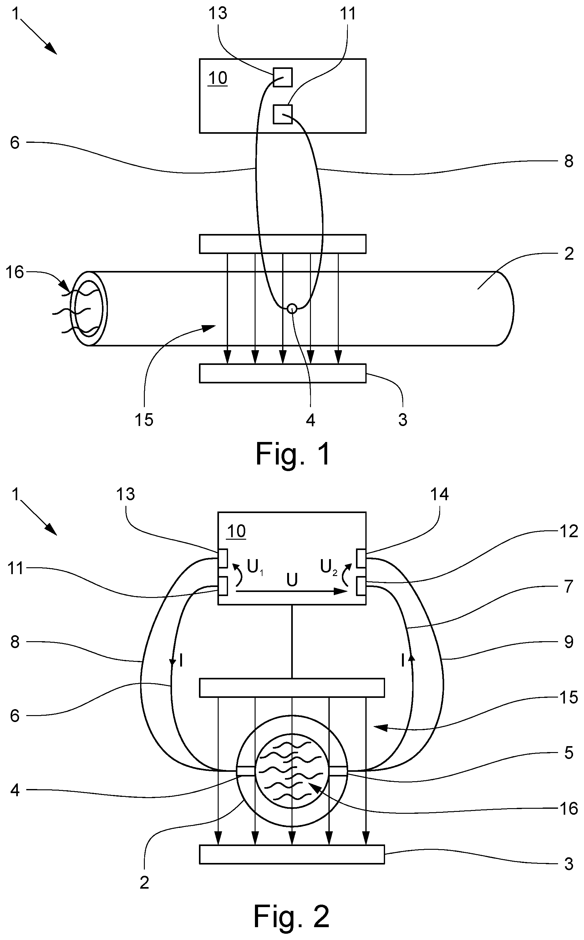 Patent US12504307 Figure 1 – Magnetic-inductive flowmeter and method of operating the same