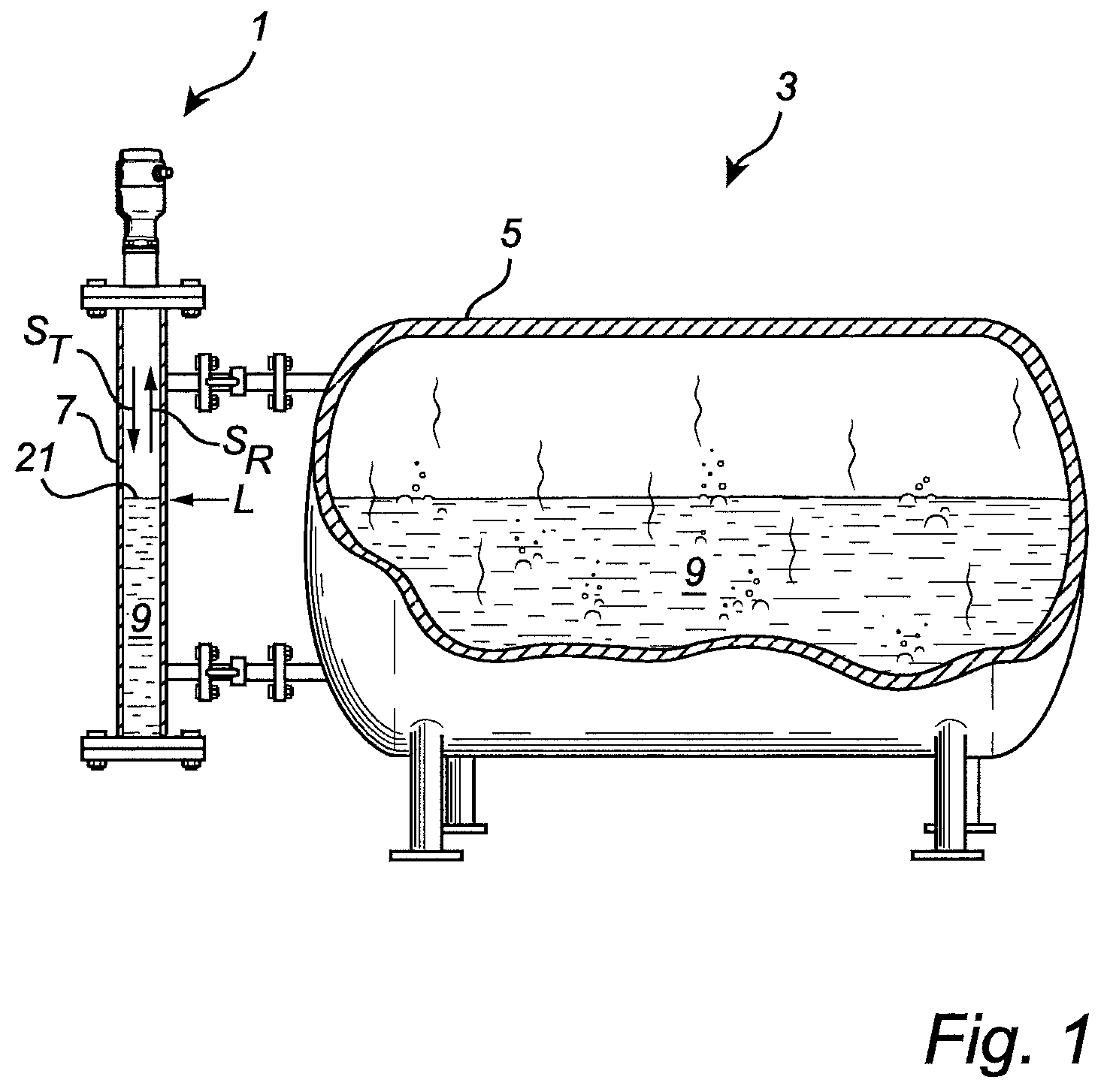 Patent US12504311 Figure 1 – Radar level gauge system having an antenna assembly with a non-plastic dielectric antenna body