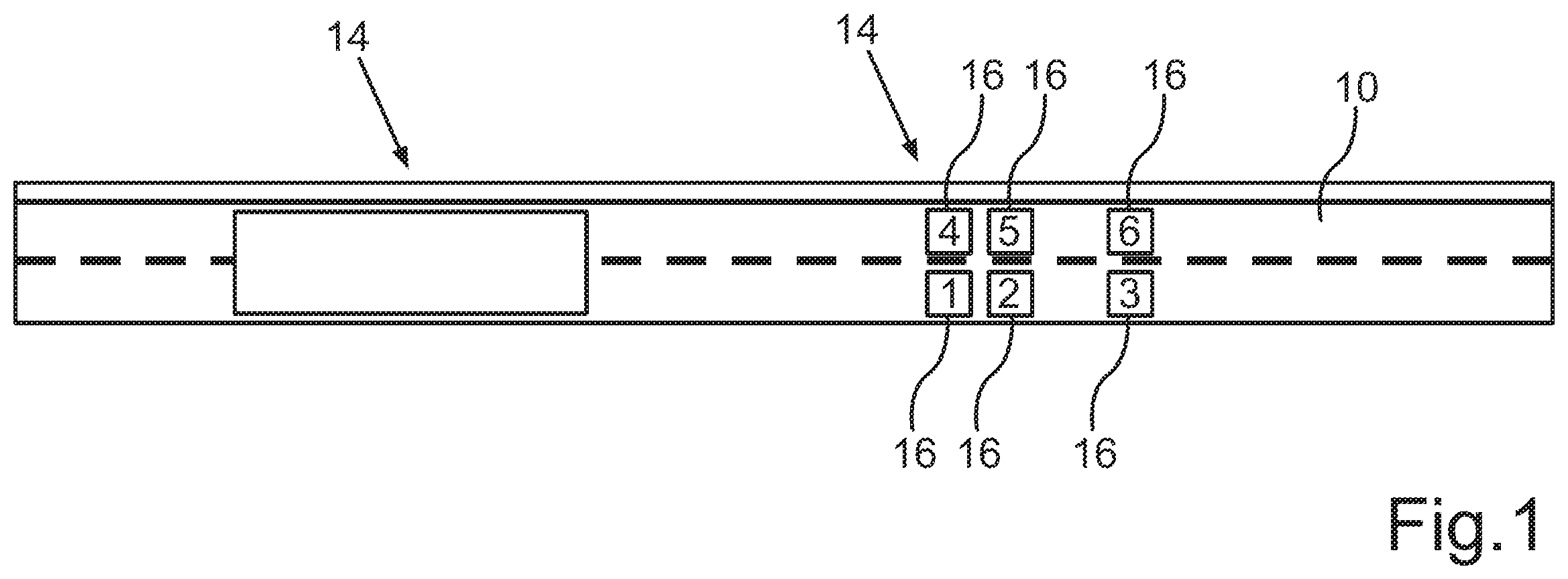 Patent US12504314 Figure 1 – Weighing device, method for determining a center of gravity of a motor vehicle, and method for operating a motor vehicle