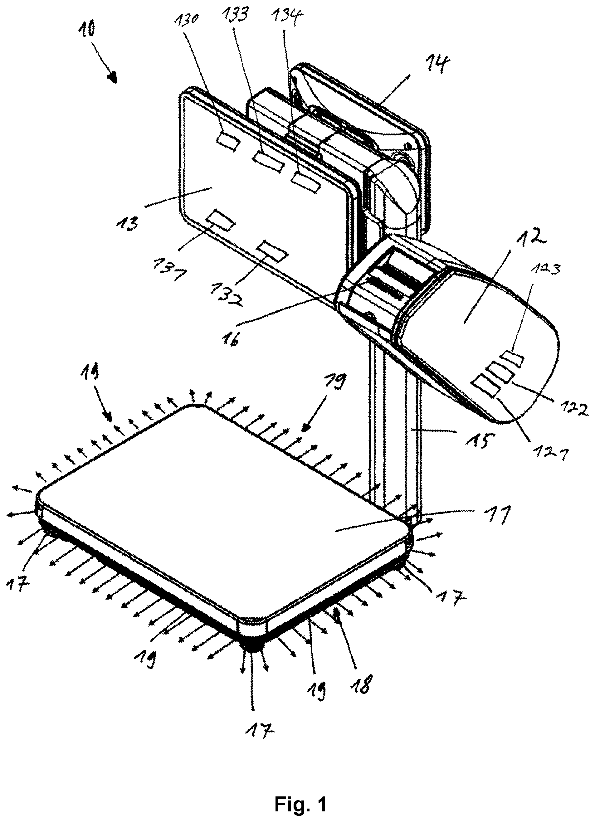 Patent US12504315 Figure 1 – Retail weighing scale