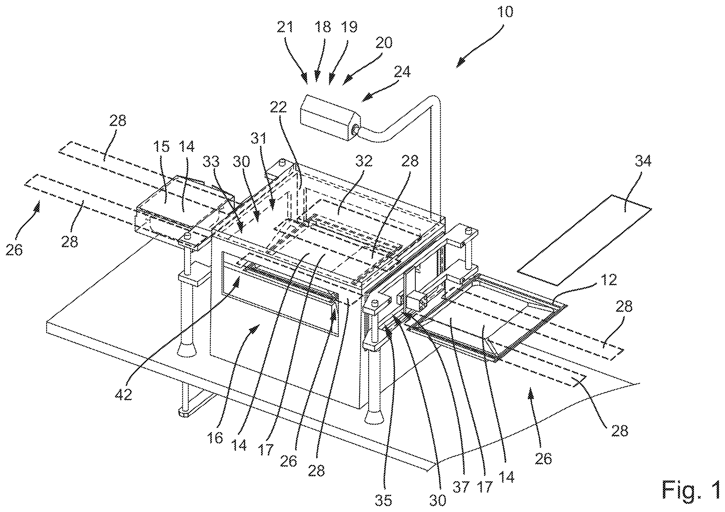 Patent US12504343 Figure 1 – Device for checking a seal of a package, and method for checking a seal