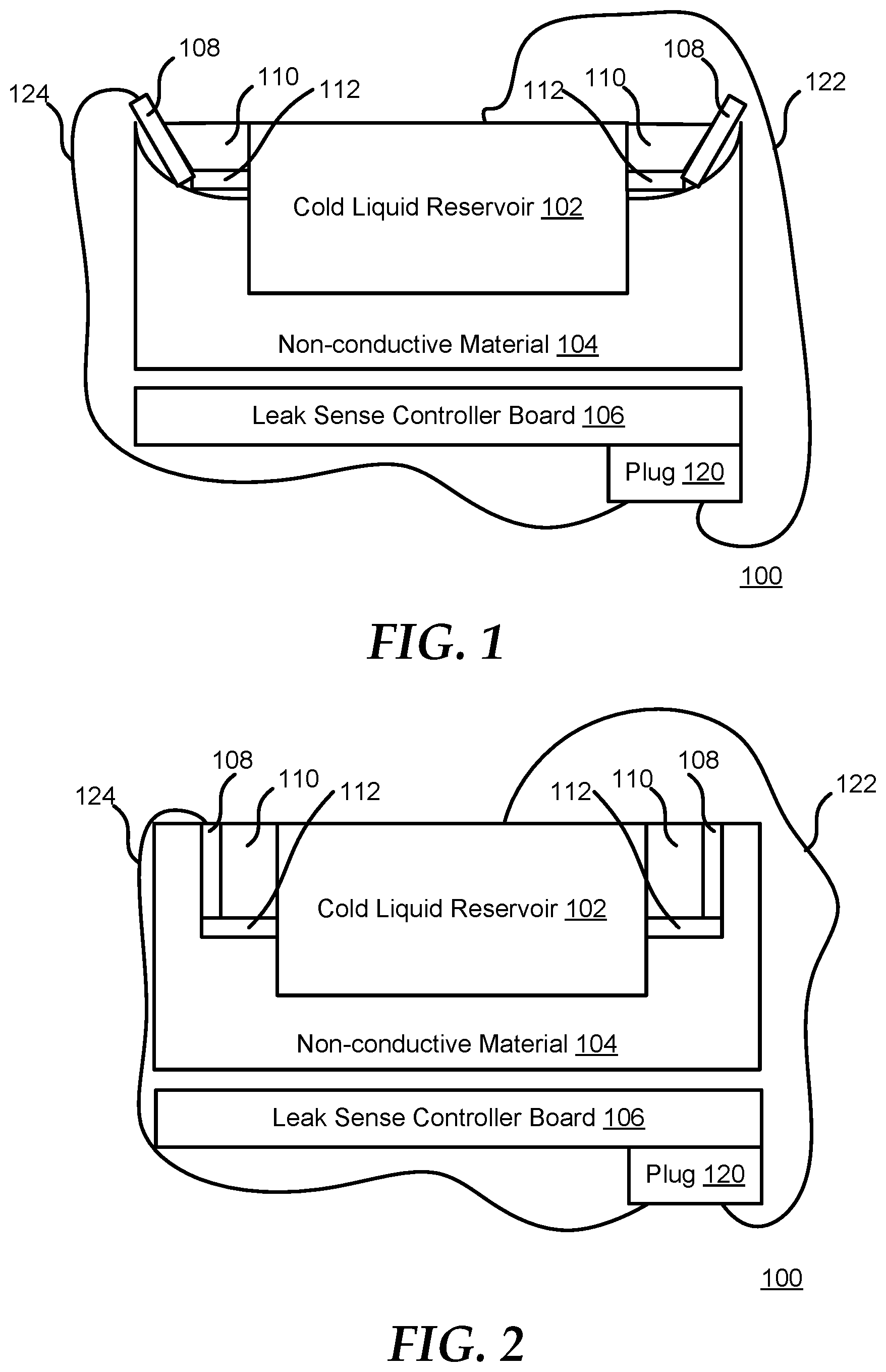 Patent US12504344 — Liquid cooling leak sensor — Figure 1