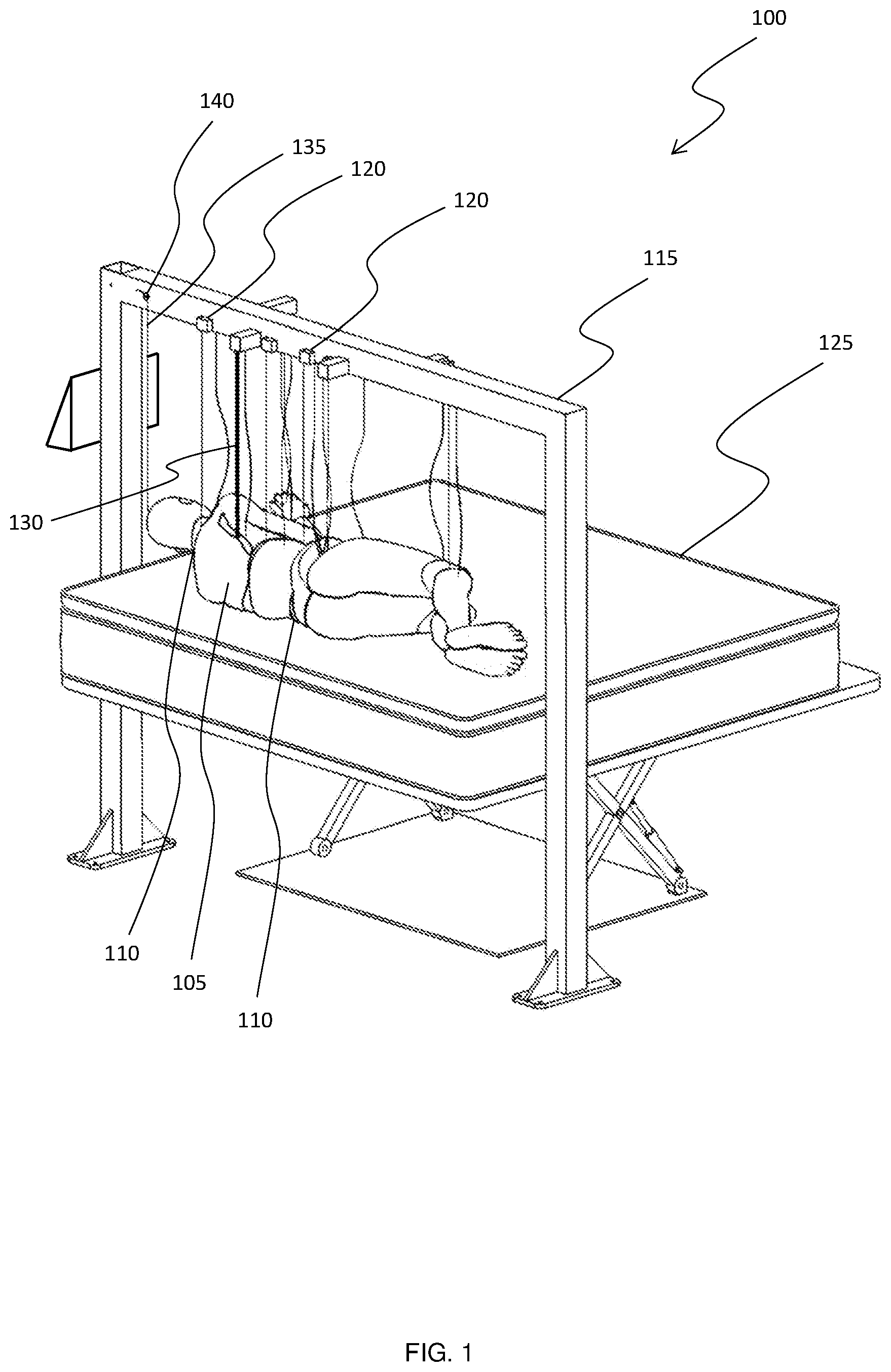 Patent US12504352 Figure 1 – Mattress test manikin-lateral position
